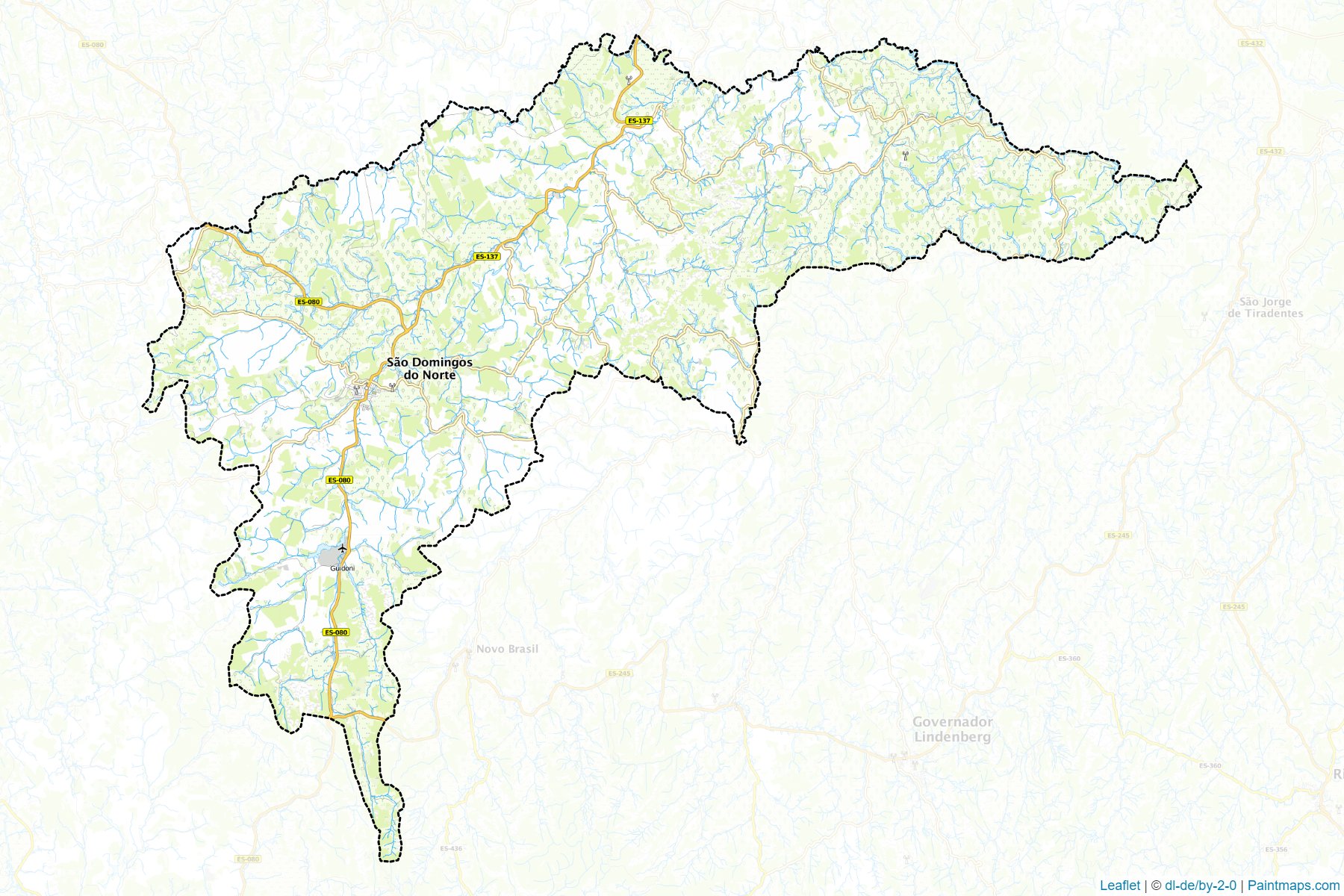 Sao Domingos do Norte (Espirito Santo) Map Cropping Samples-1