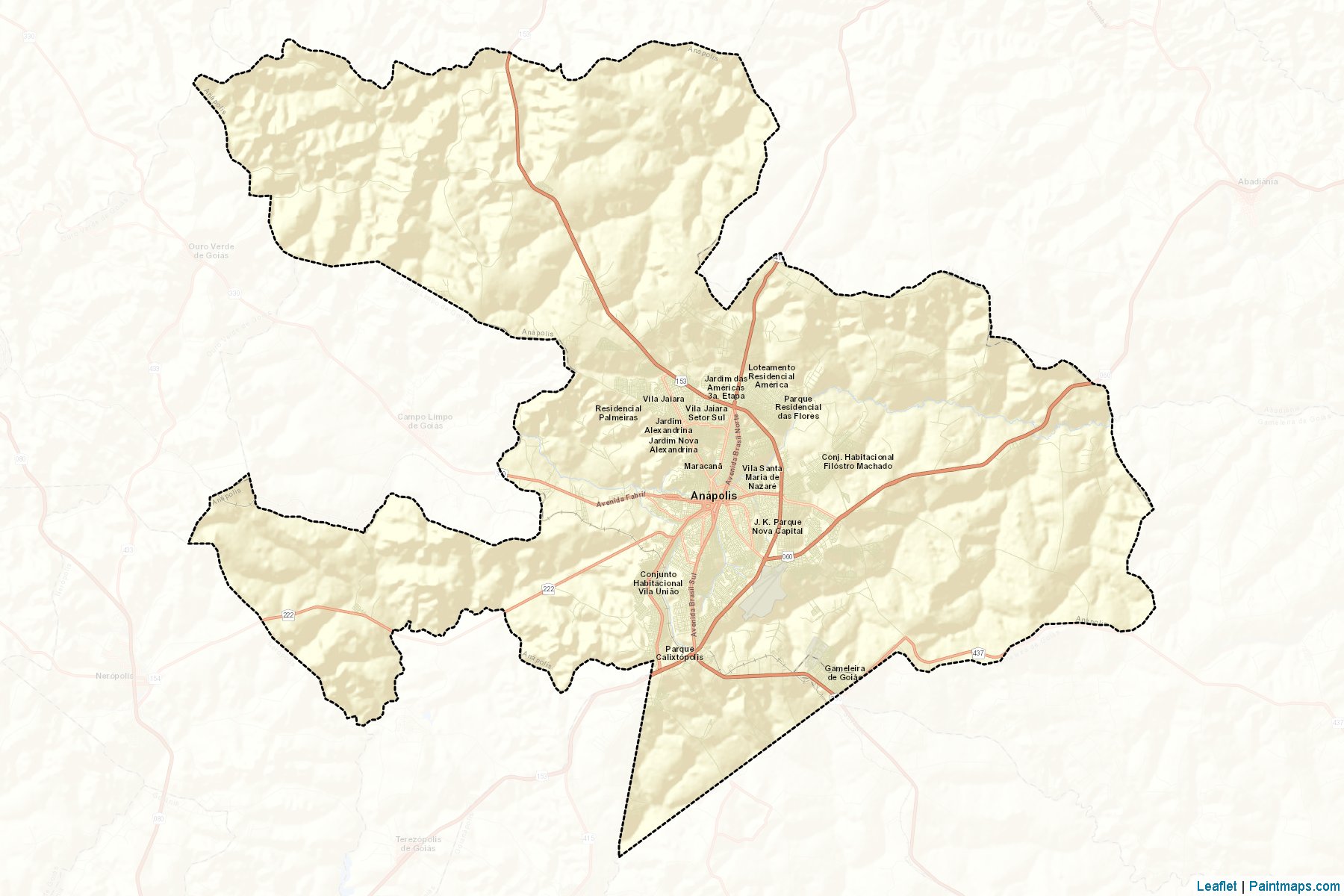 Muestras de recorte de mapas Anapolis (Goias)-2