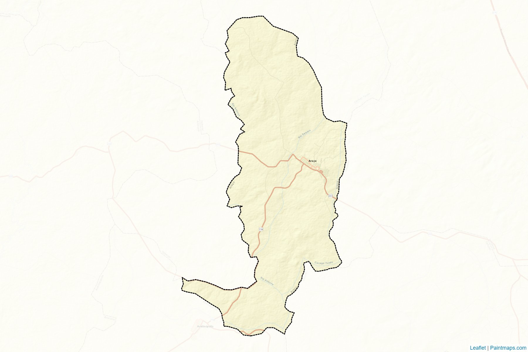 Muestras de recorte de mapas Aracu (Goias)-2