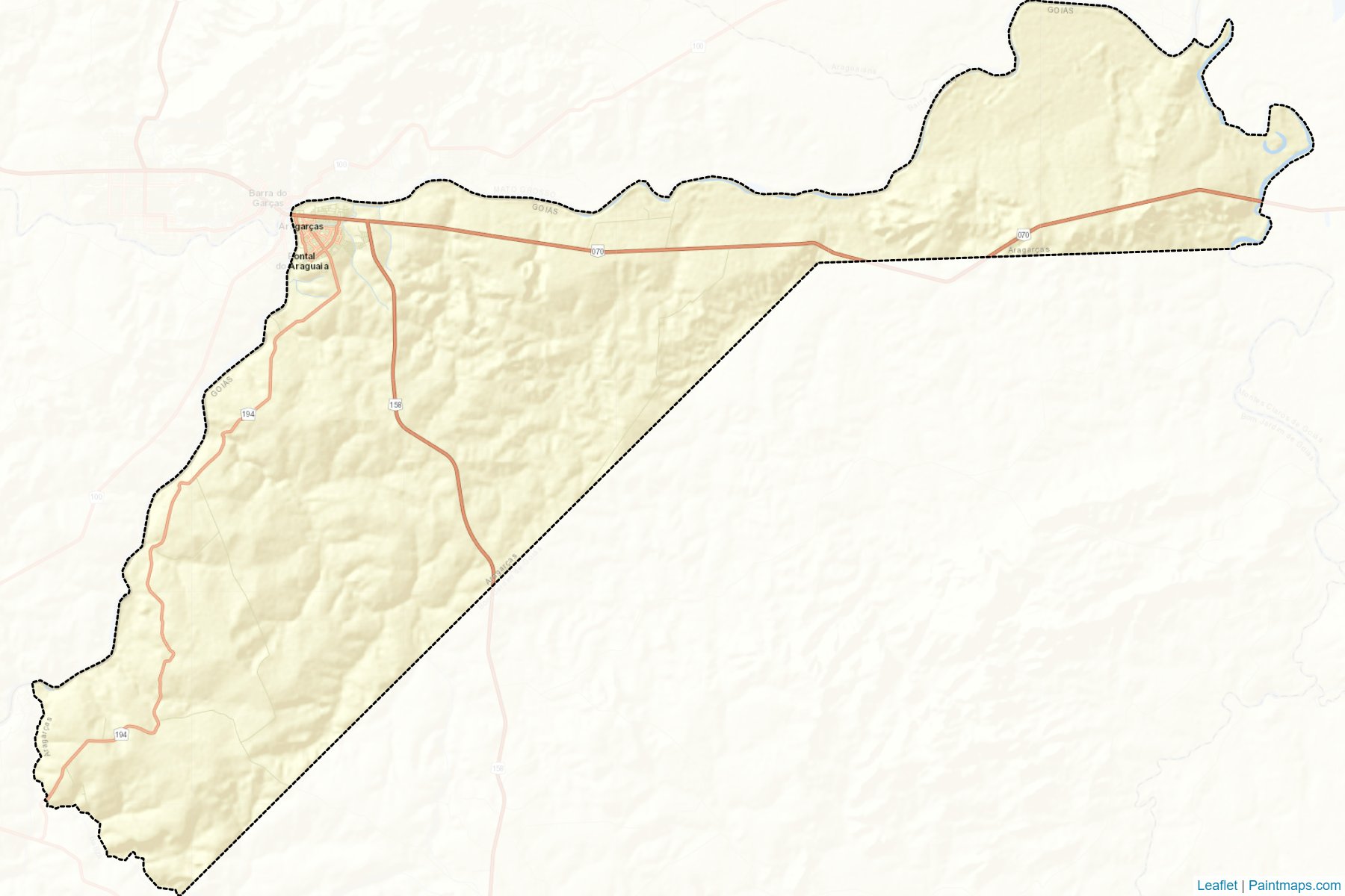 Aragarcas (Goias) Map Cropping Samples-2