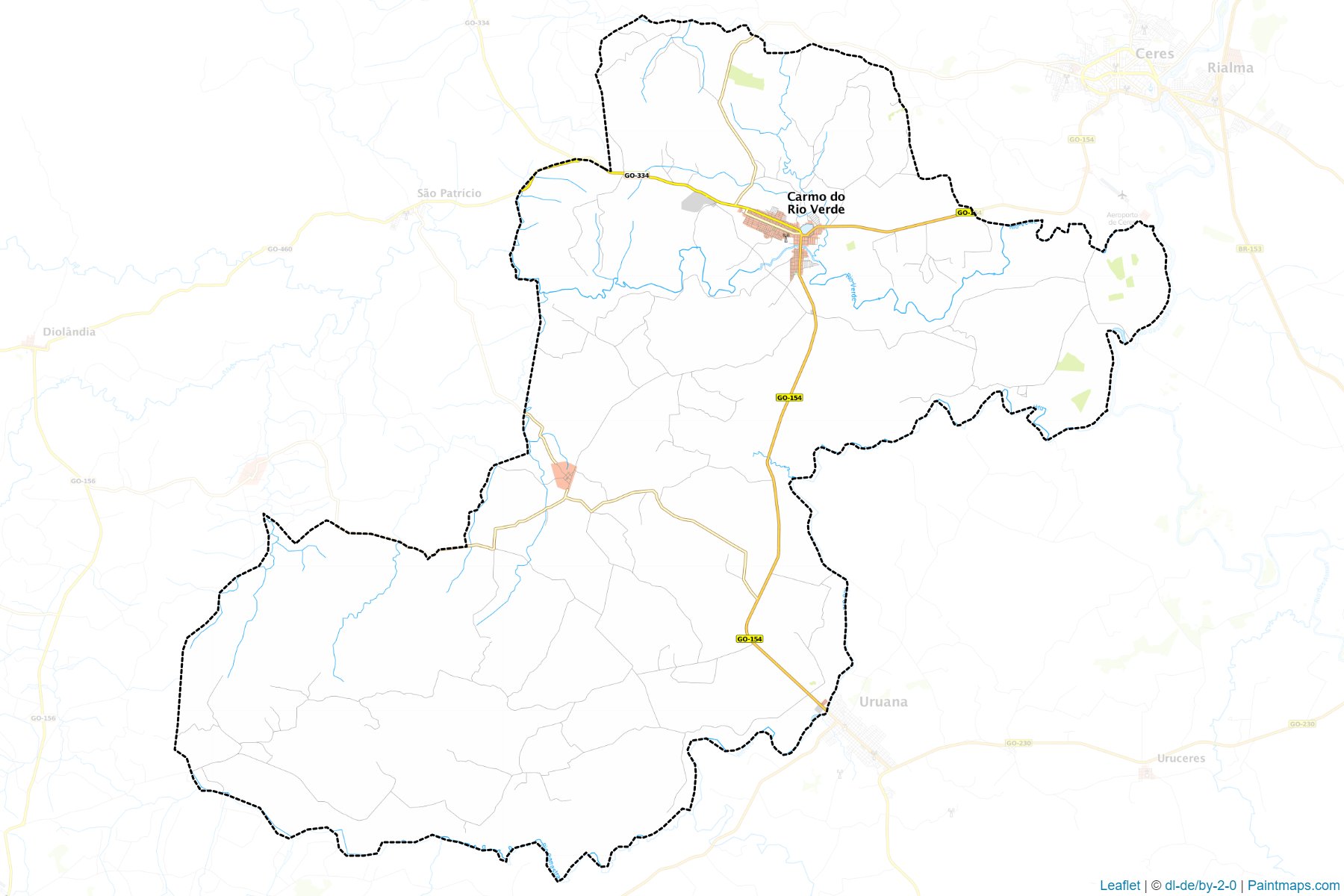 Muestras de recorte de mapas Carmo do Rio Verde (Goias)-1