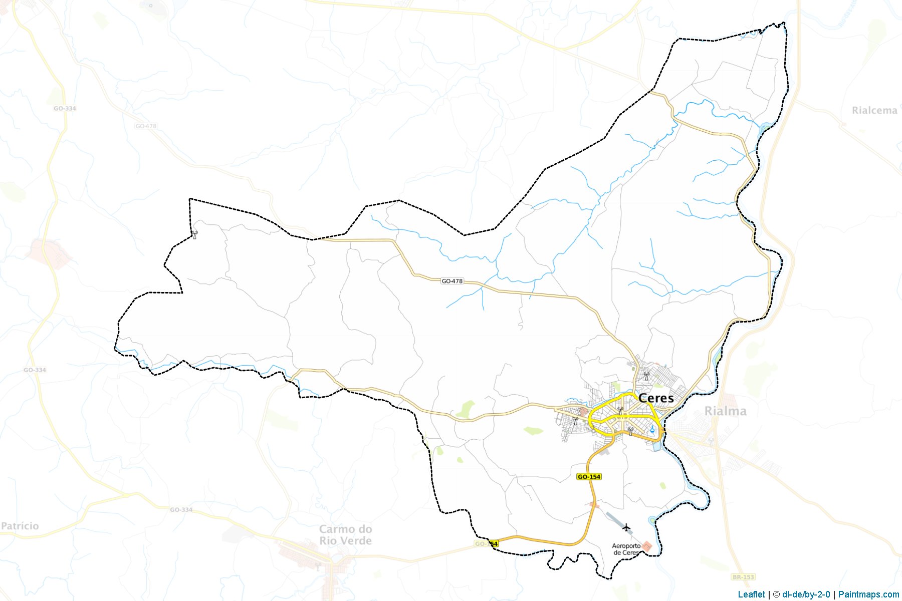 Muestras de recorte de mapas Ceres (Goias)-1