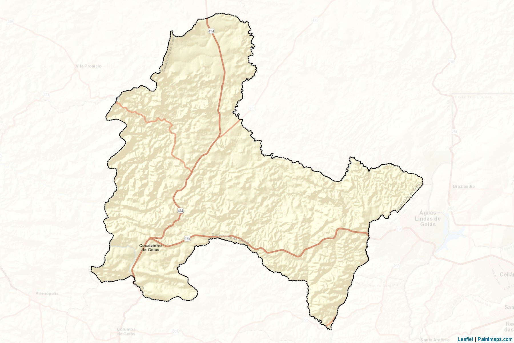 Muestras de recorte de mapas Cocalzinho de Goias (Goias)-2