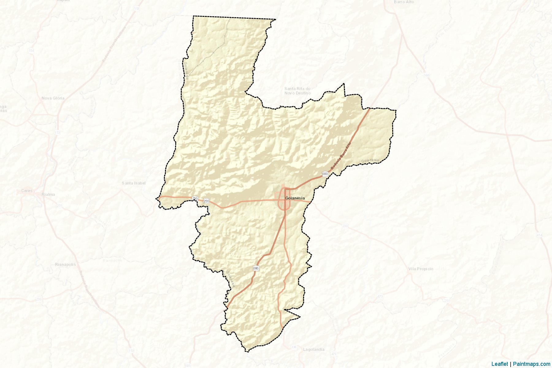 Goianesia (Goias) Map Cropping Samples-2