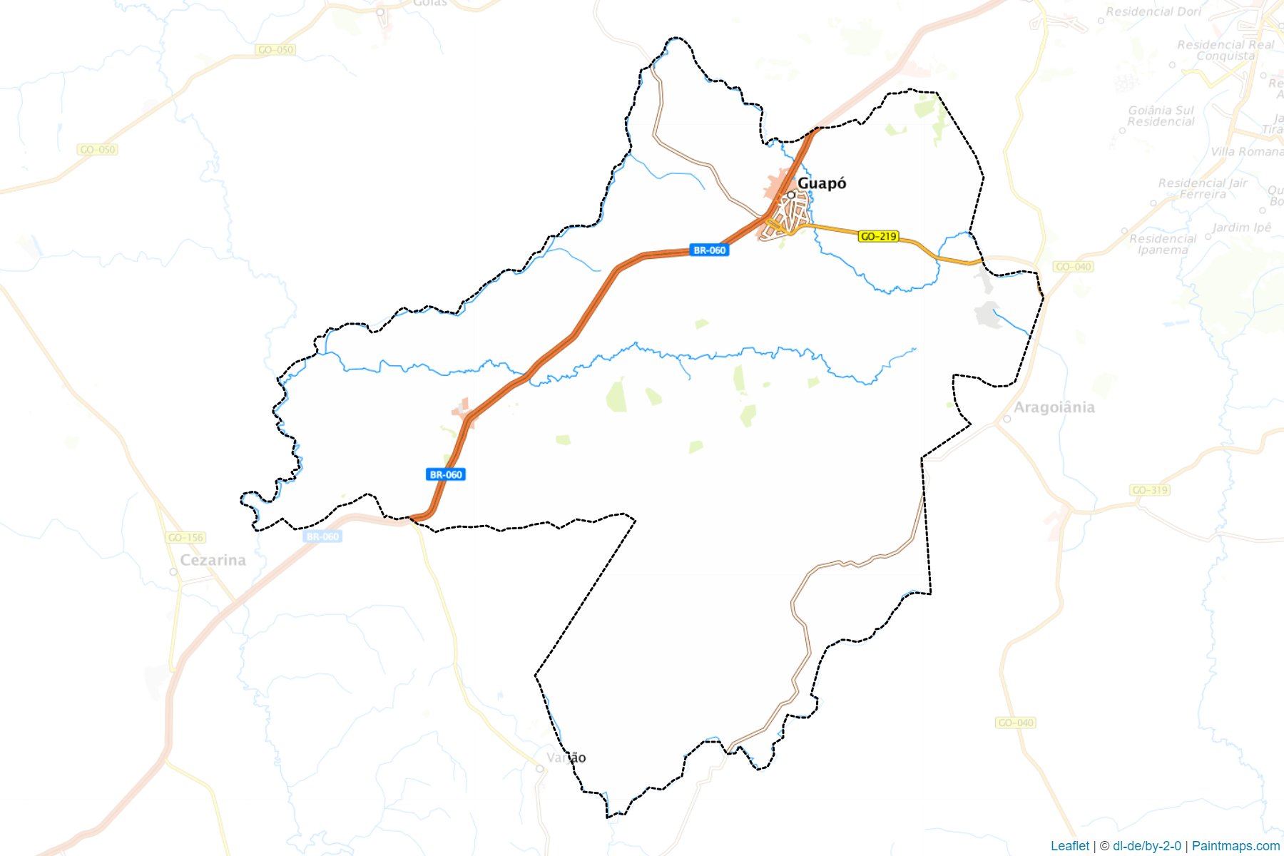 Muestras de recorte de mapas Guapo (Goias)-1