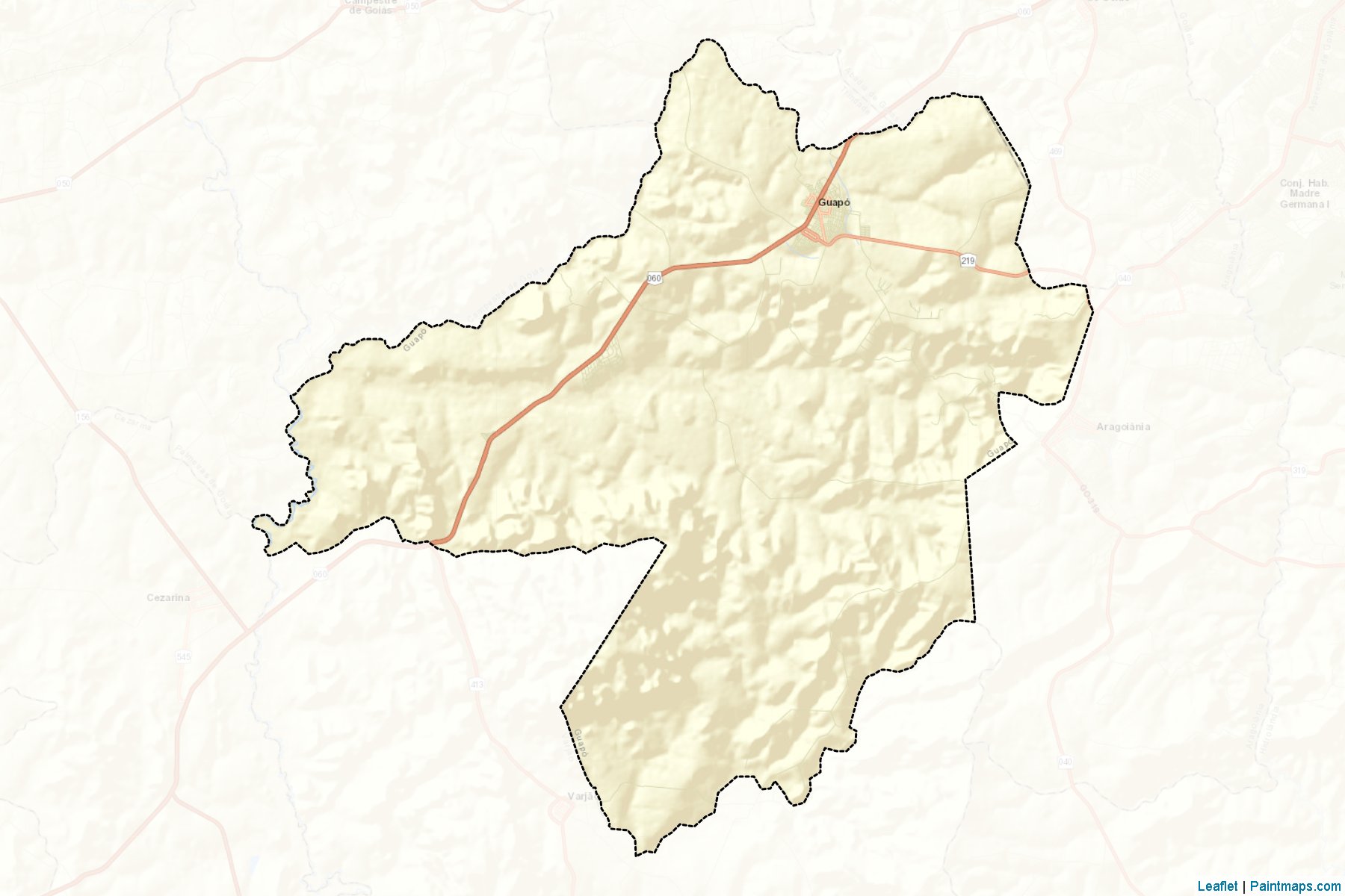 Muestras de recorte de mapas Guapo (Goias)-2