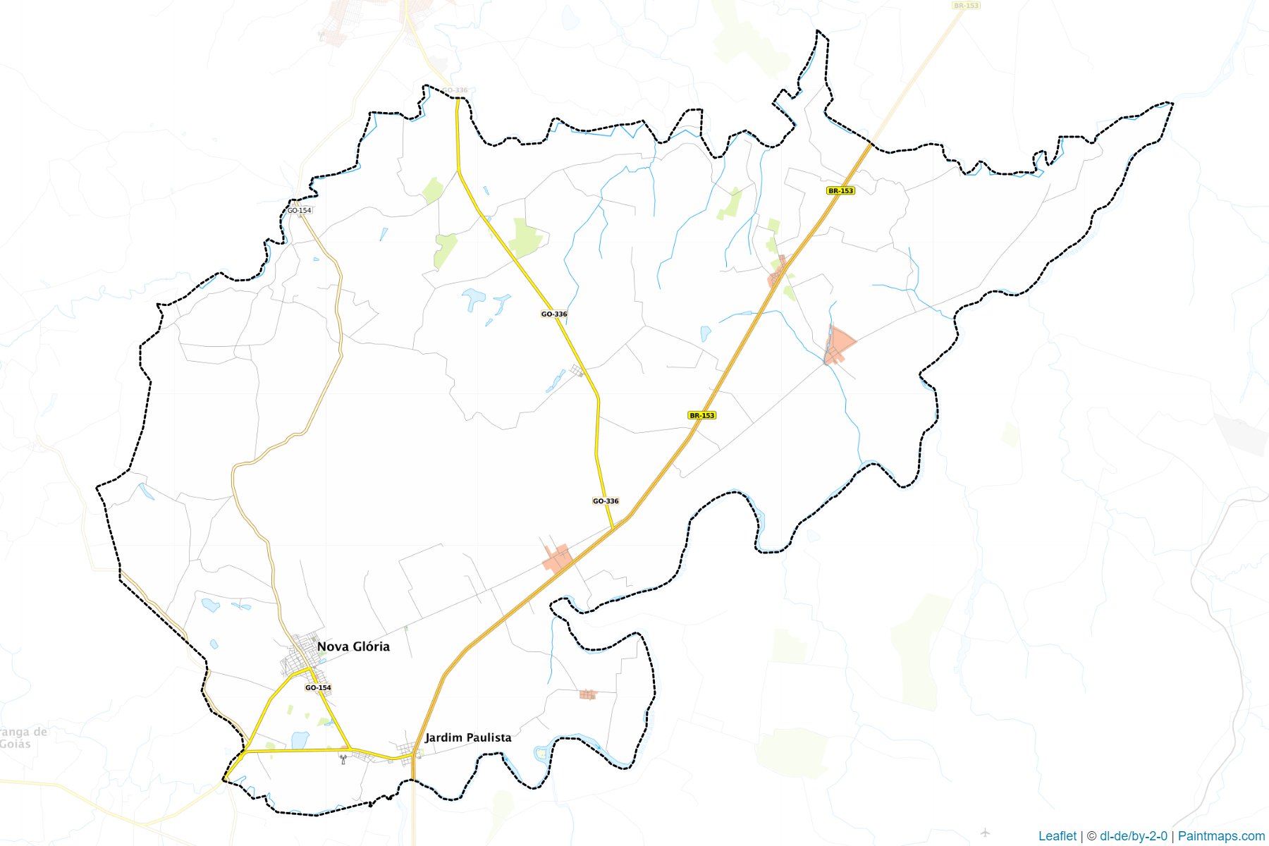 Muestras de recorte de mapas Nova Gloria (Goias)-1