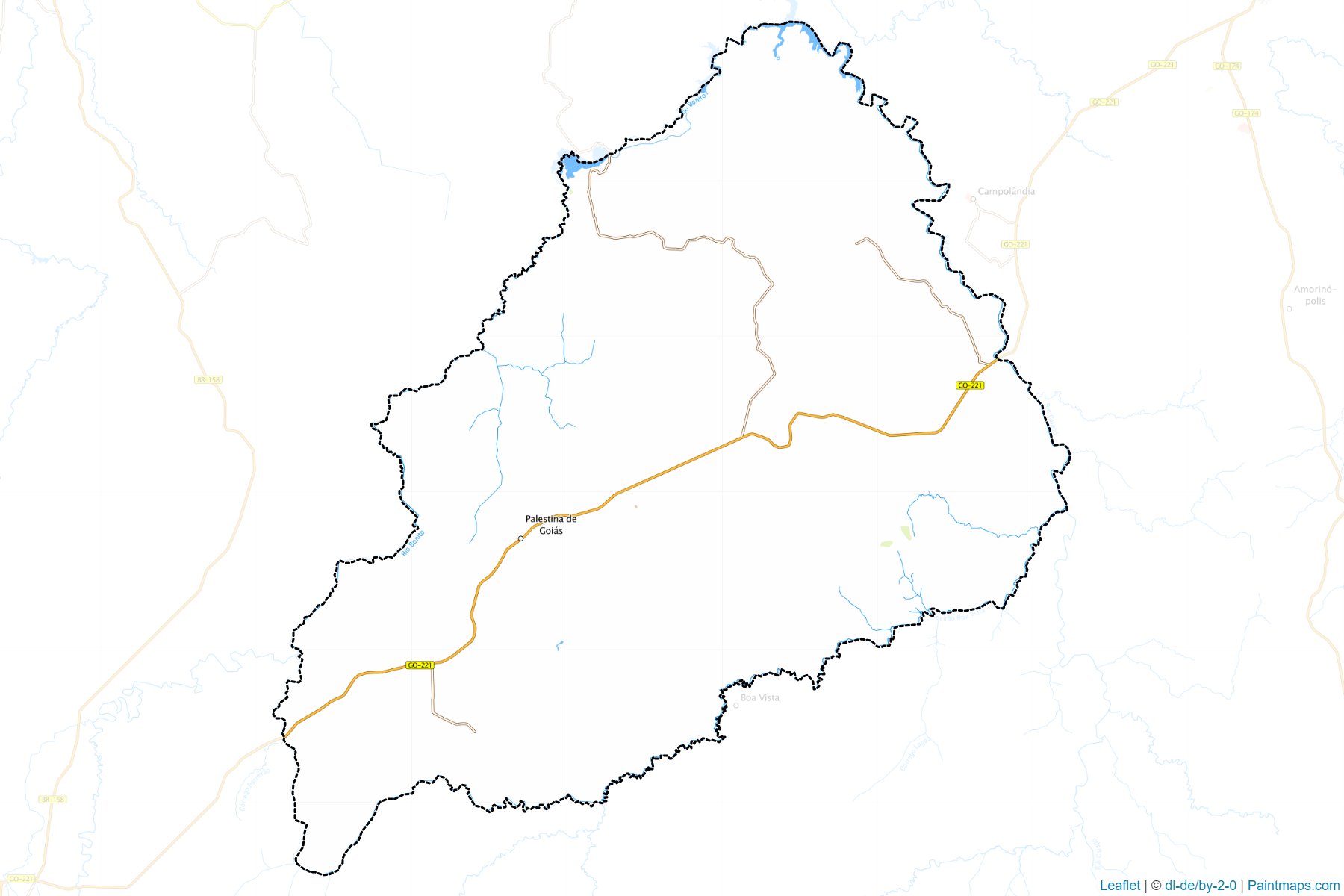 Palestina de Goias (Goias) Map Cropping Samples-1