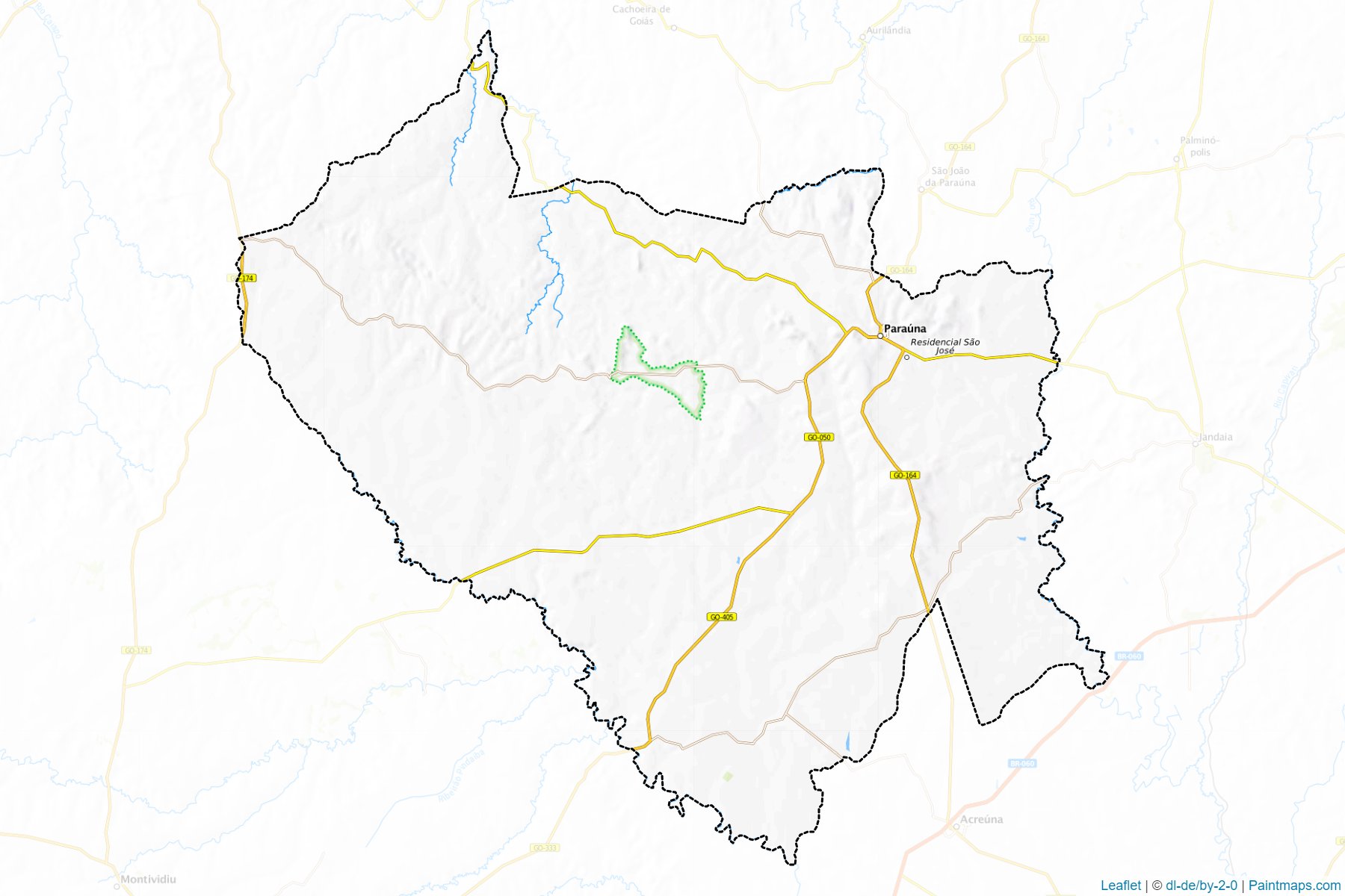 Muestras de recorte de mapas Parauna (Goias)-1