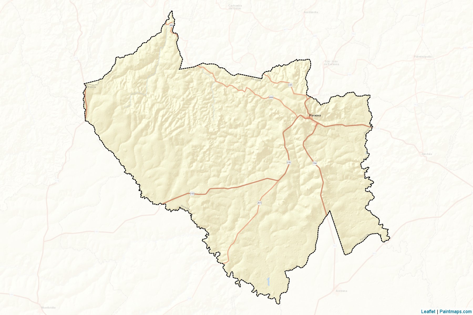 Muestras de recorte de mapas Parauna (Goias)-2