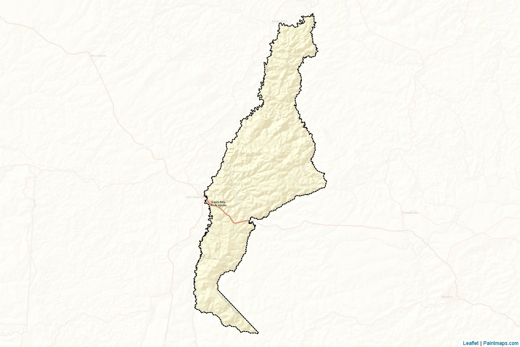 Muestras de recorte de mapas Santa Rita do Araguaia (Goias)-2