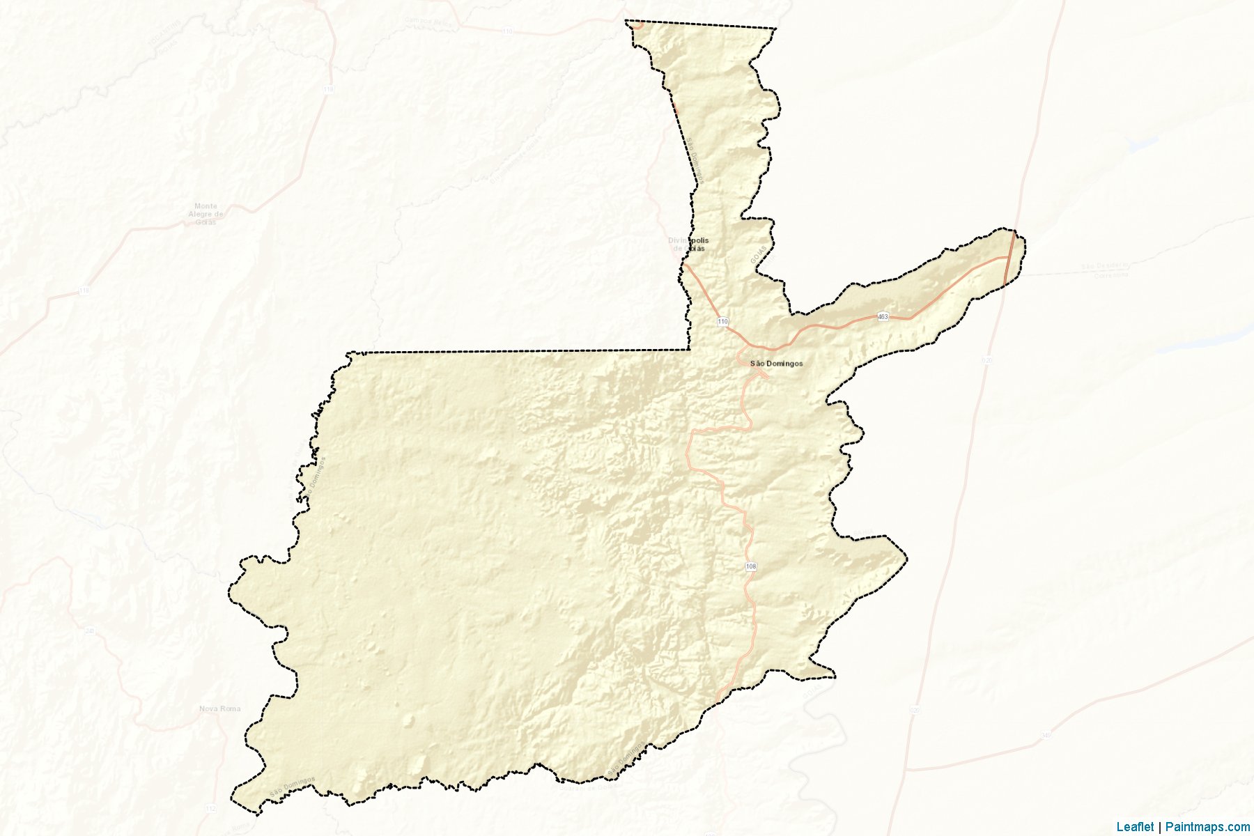 Muestras de recorte de mapas Sao Domingos (Goias)-2