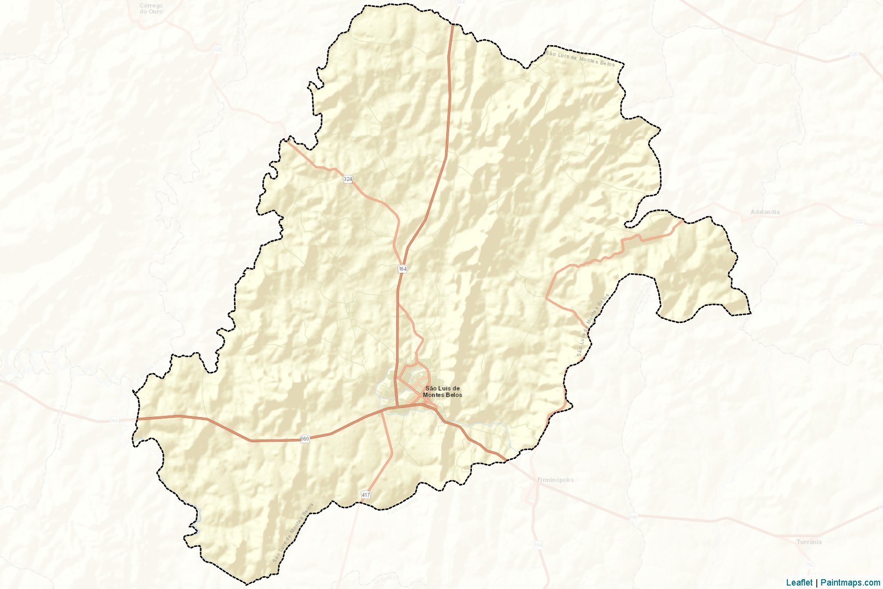 Sao Luis de Montes Belos (Goias) Map Cropping Samples-2