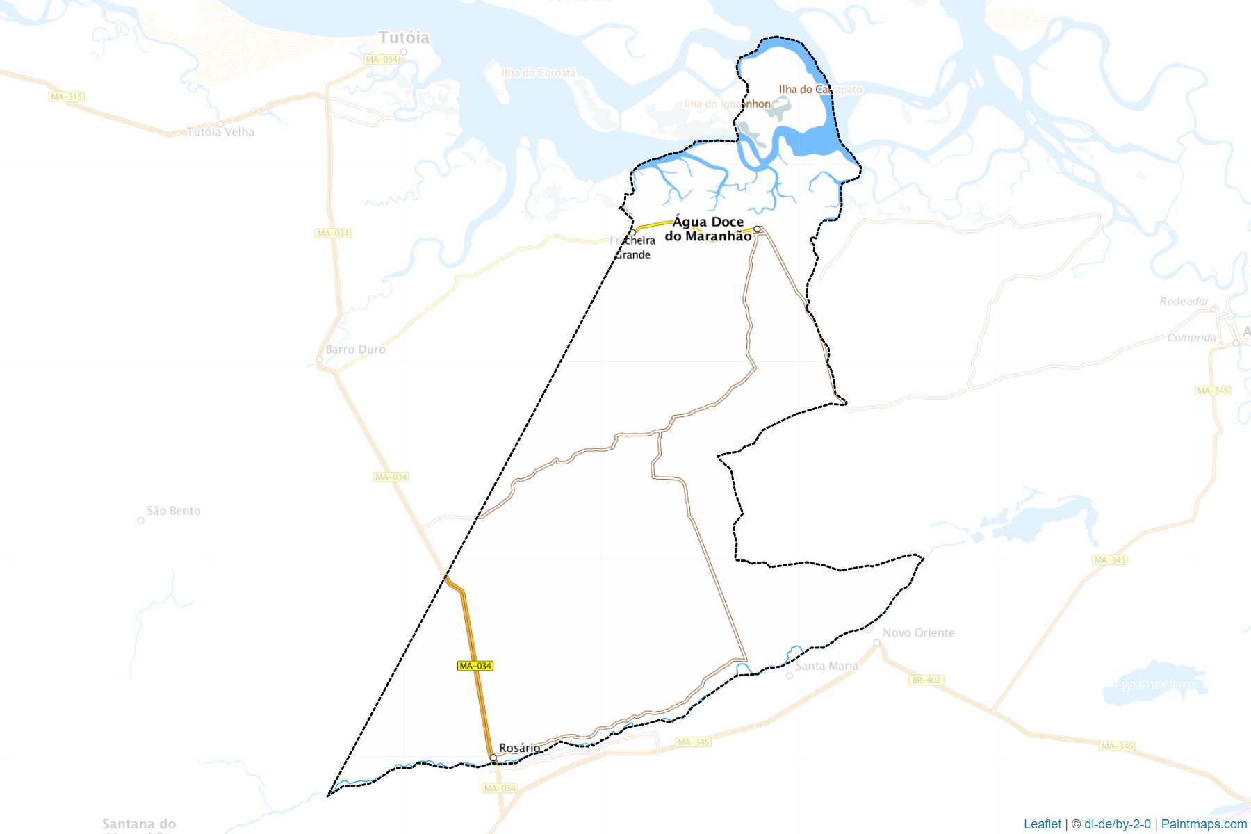 Agua Doce do Maranhao (Maranhao) Map Cropping Samples-1