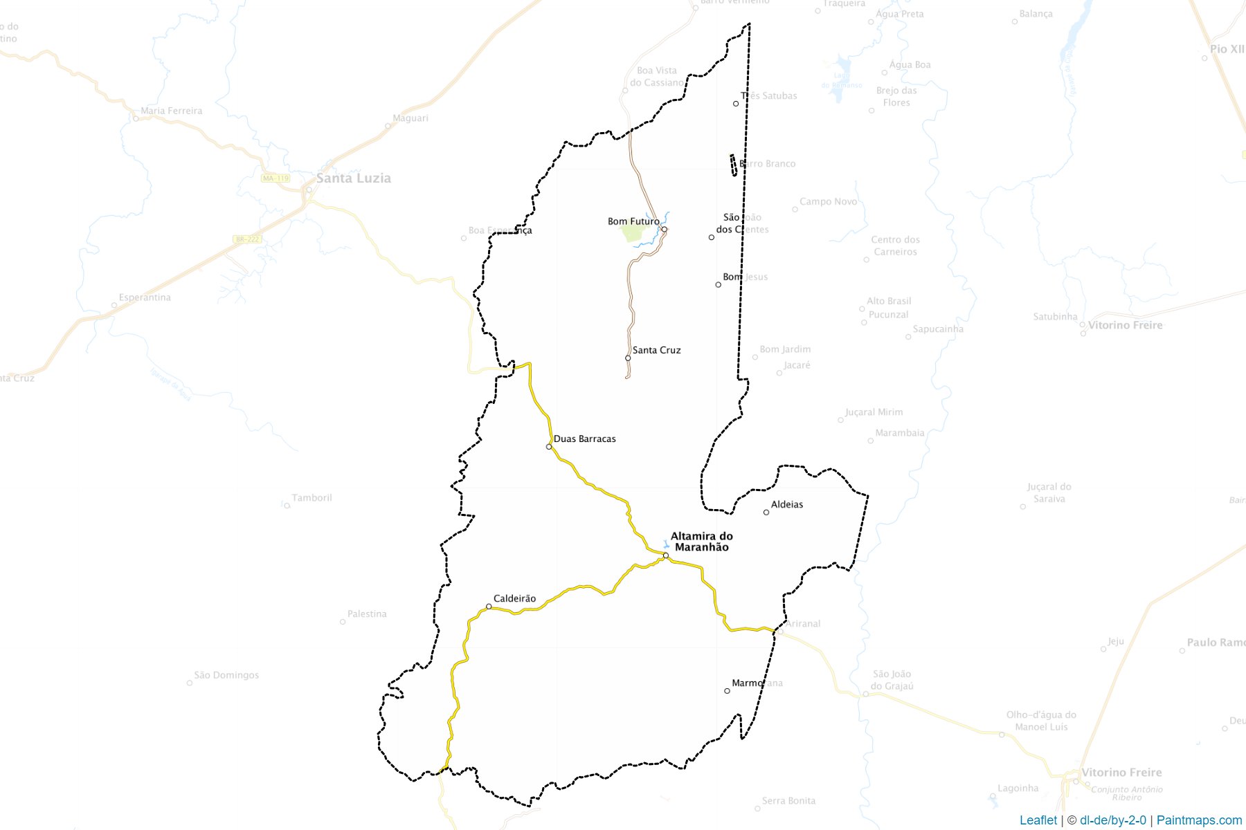 Altamira do Maranhao (Maranhao) Map Cropping Samples-1