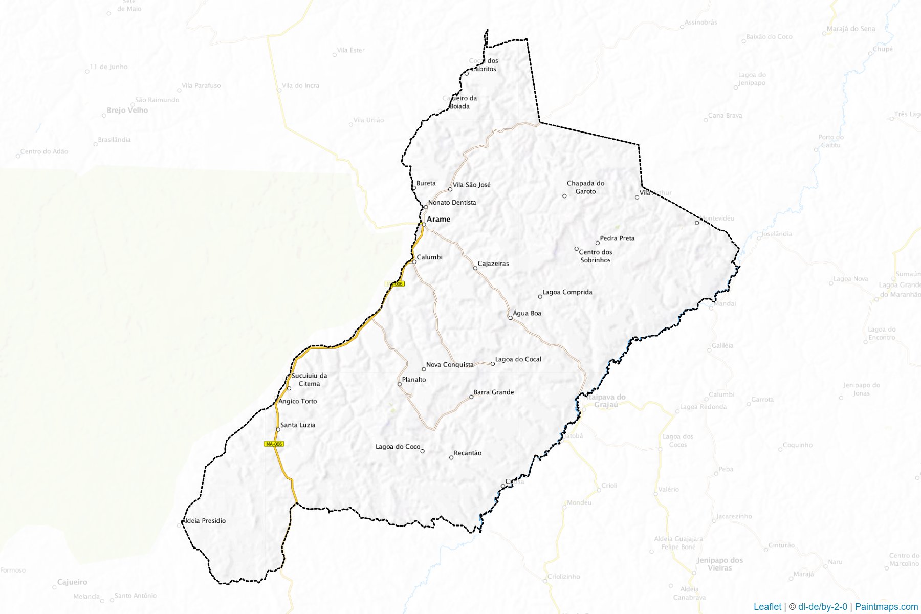 Arame (Maranhão) Haritası Örnekleri-1