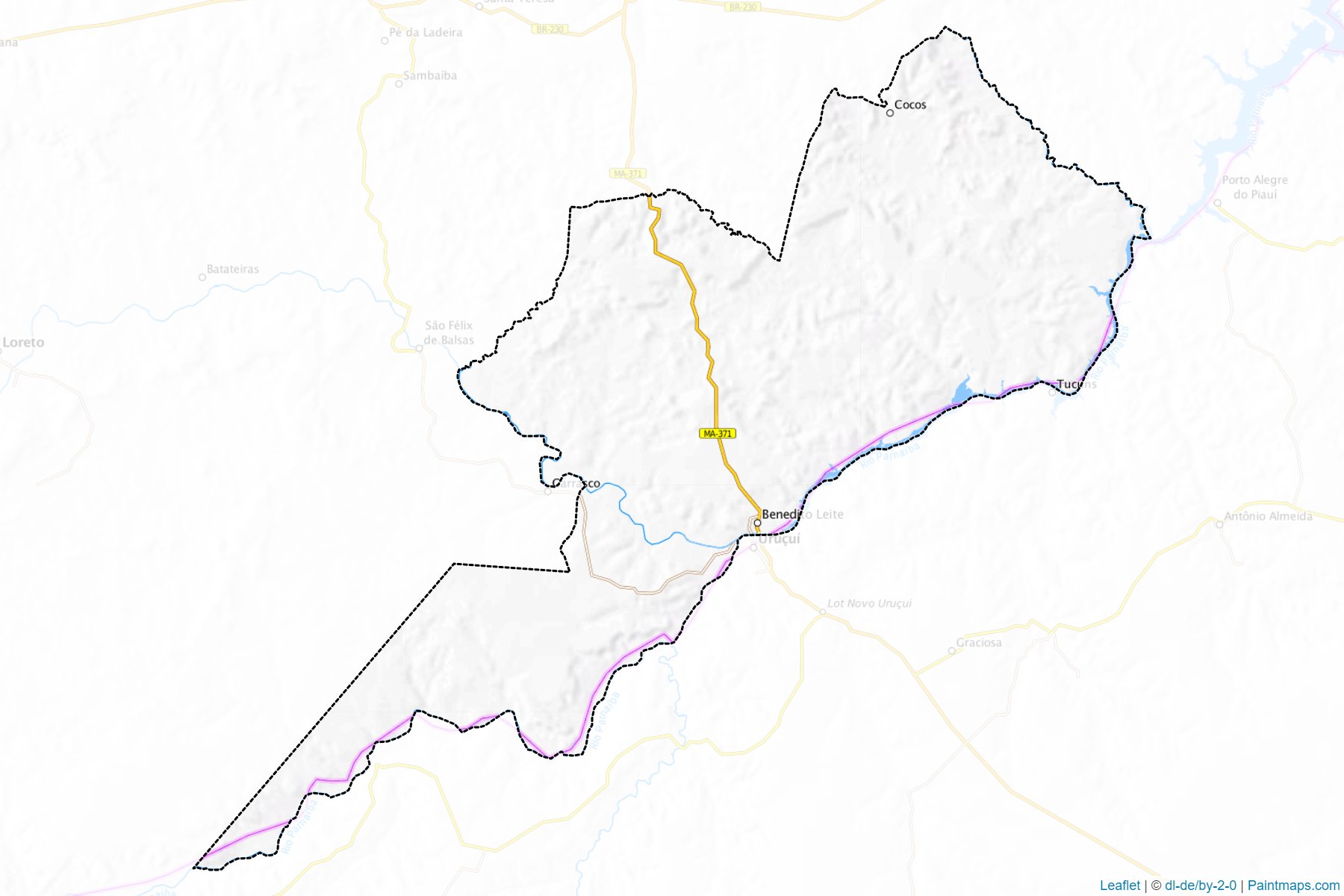 Muestras de recorte de mapas Benedito Leite (Maranhao)-1