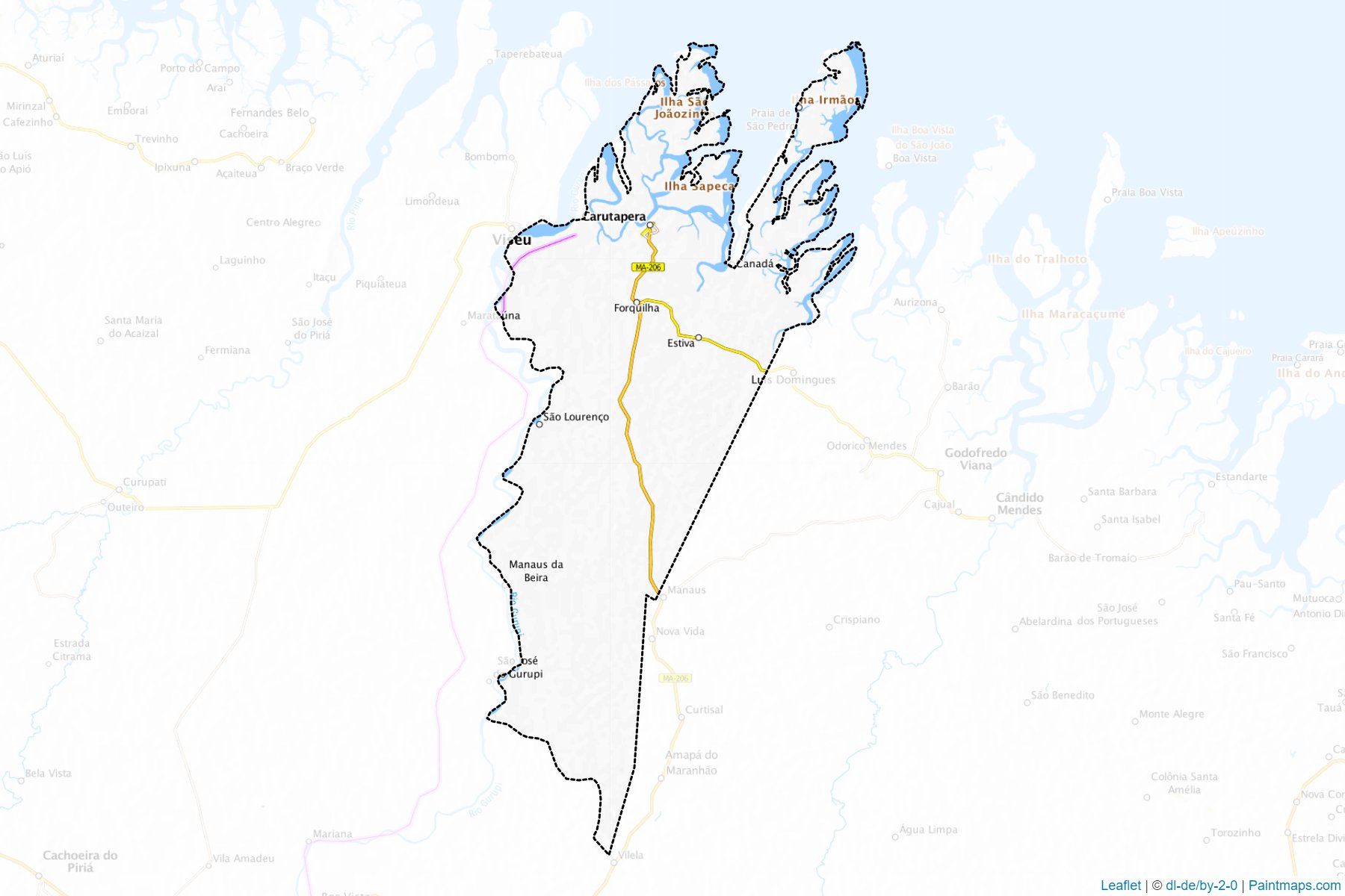 Muestras de recorte de mapas Carutapera (Maranhao)-1