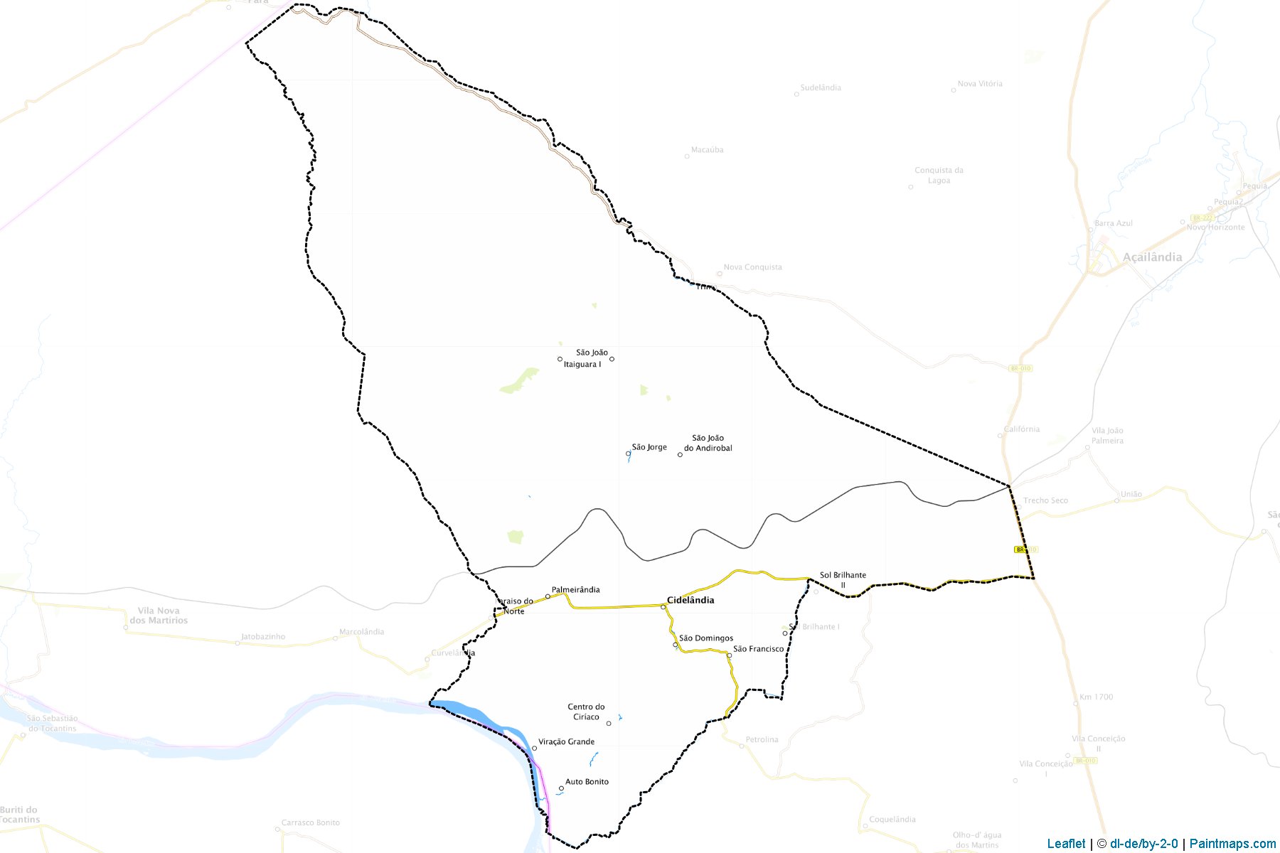 Muestras de recorte de mapas Cidelandia (Maranhao)-1