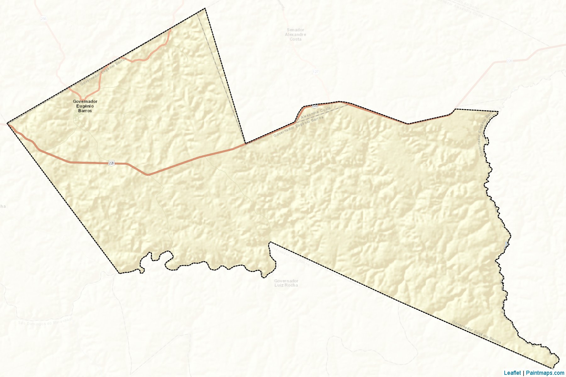 Governador Eugenio Barros (Maranhao) Map Cropping Samples-2