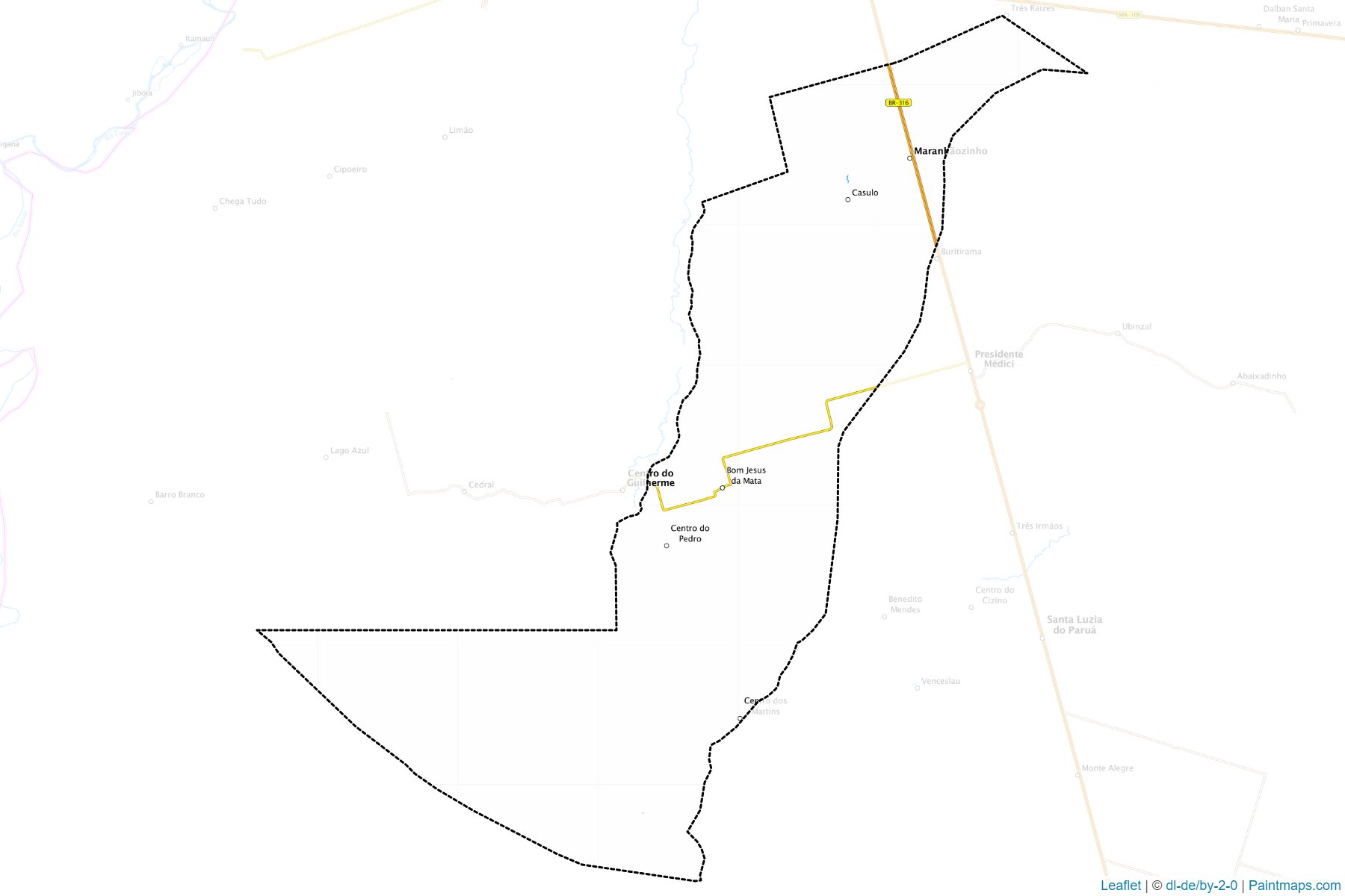 Maranhaozinho (Maranhão) Haritası Örnekleri-1