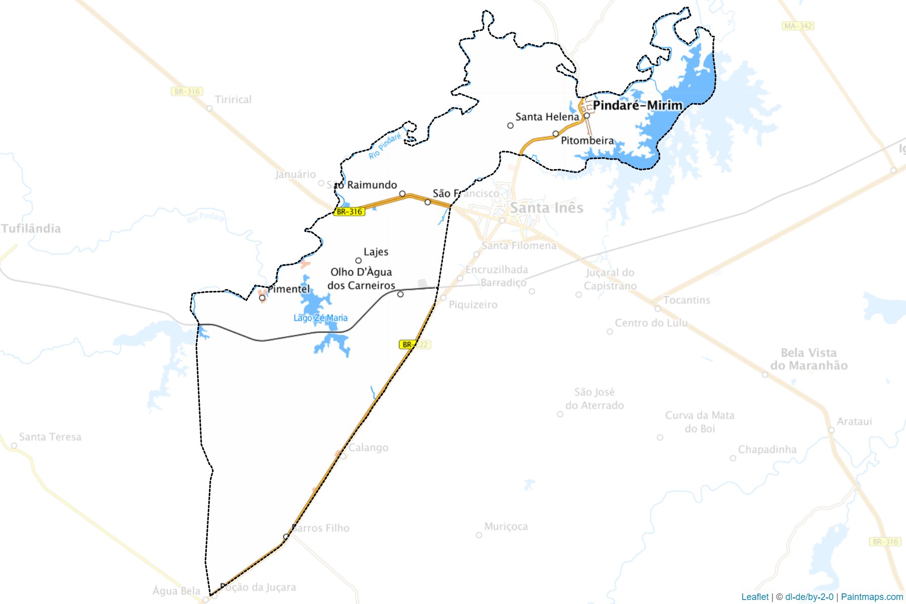 Muestras de recorte de mapas Pindare-Mirim (Maranhao)-1