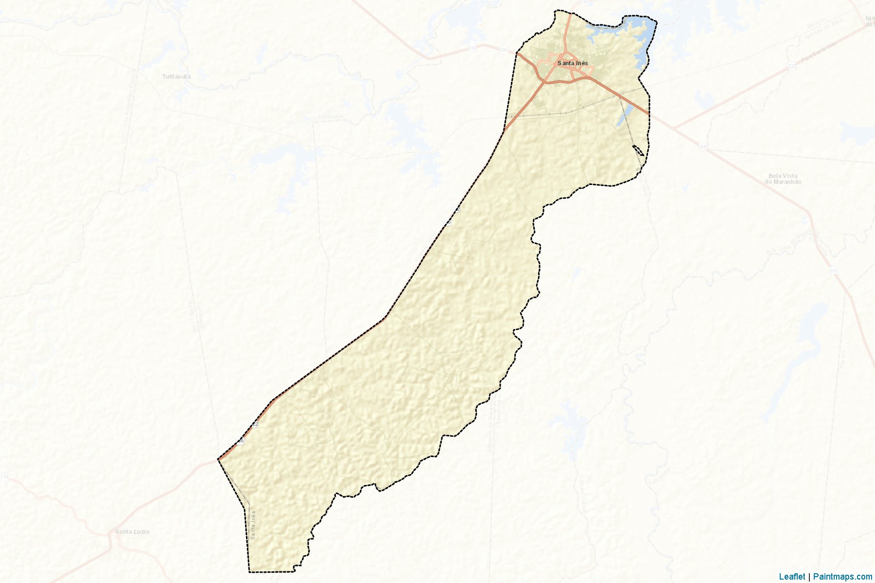 Santa Ines (Maranhao) Map Cropping Samples-2