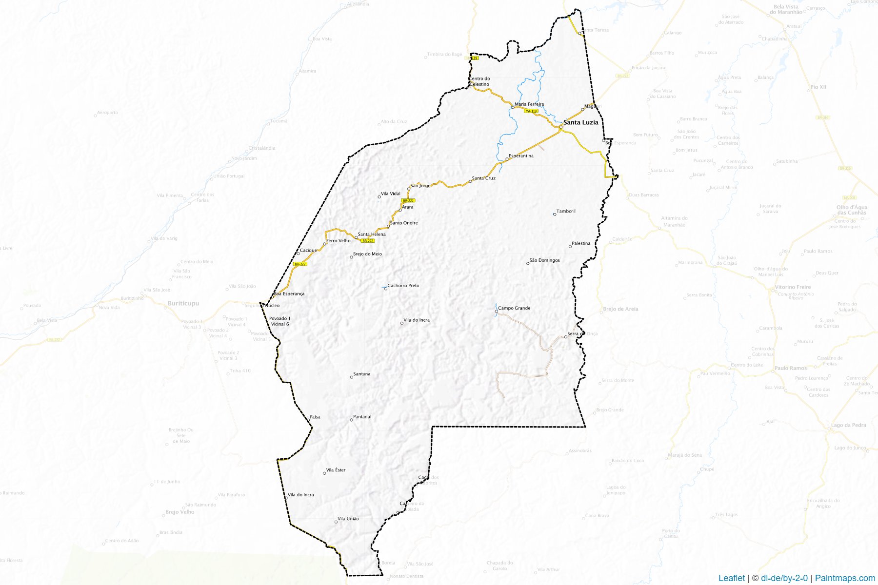 Santa Luzia (Maranhao) Map Cropping Samples-1