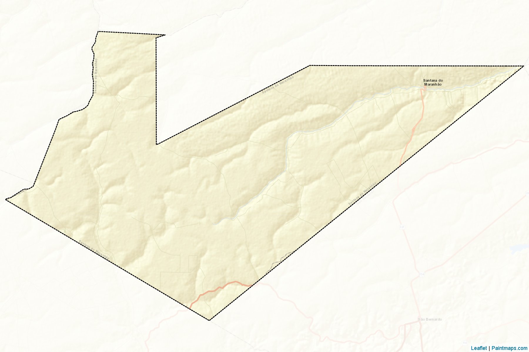 Santana do Maranhao (Maranhao) Map Cropping Samples-2