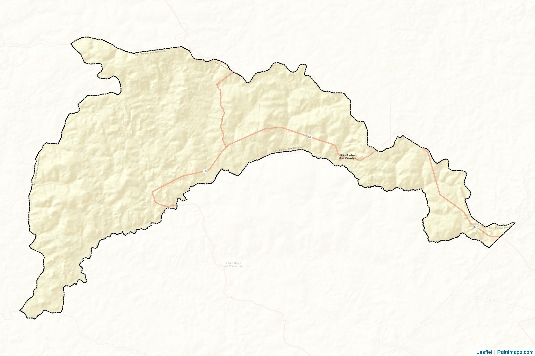 Muestras de recorte de mapas Sao Pedro dos Crentes (Maranhao)-2