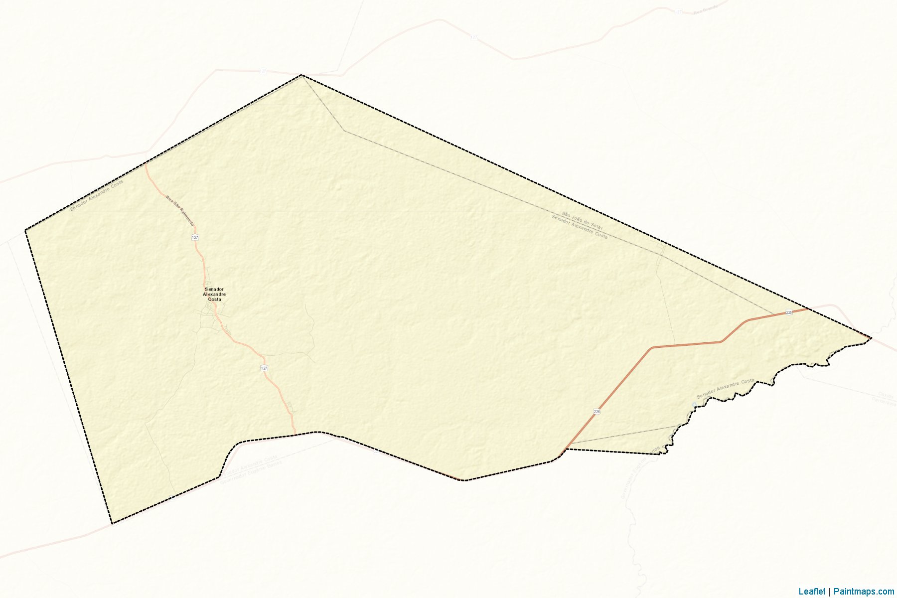 Muestras de recorte de mapas Senador Alexandre Costa (Maranhao)-2