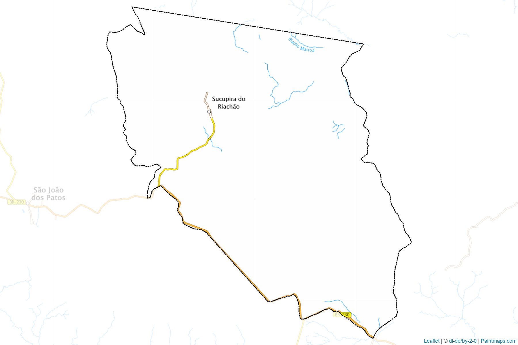 Muestras de recorte de mapas Sucupira do Riachao (Maranhao)-1