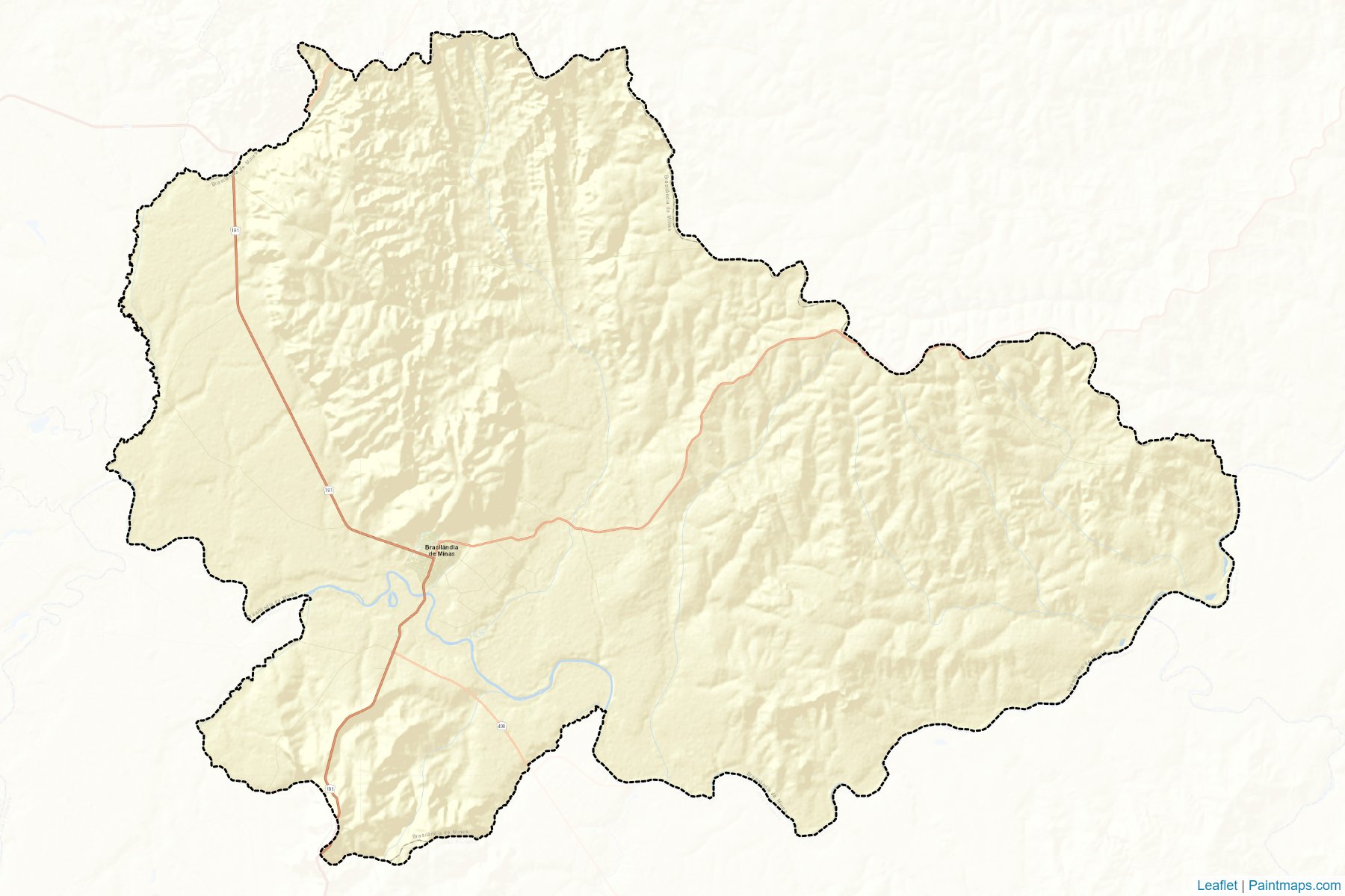 Brasilandia de Minas (Minas Gerais) Map Cropping Samples-2