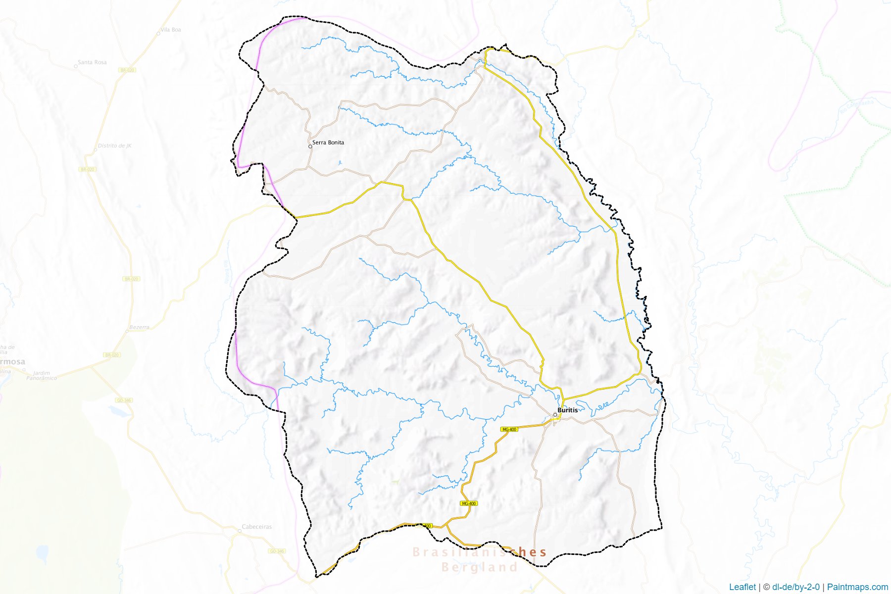 Muestras de recorte de mapas Buritis (Minas Gerais)-1