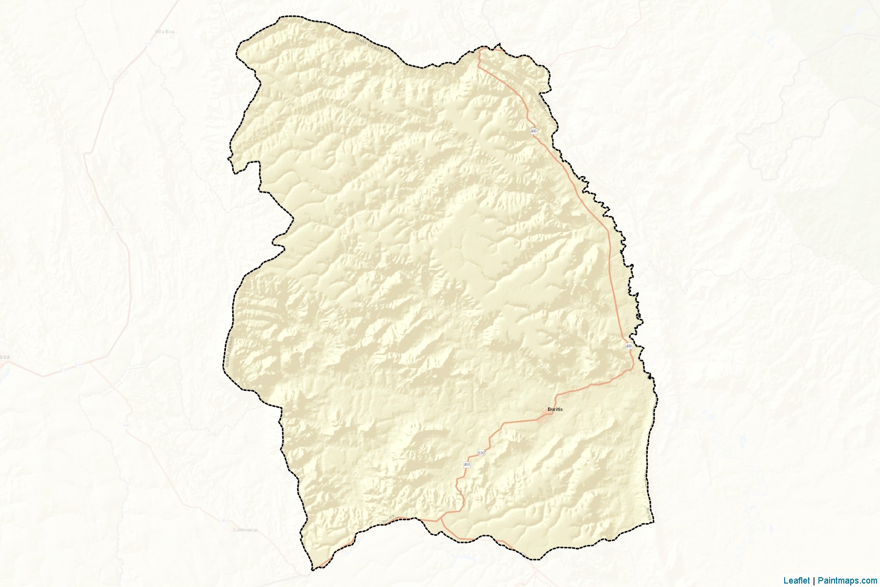 Muestras de recorte de mapas Buritis (Minas Gerais)-2