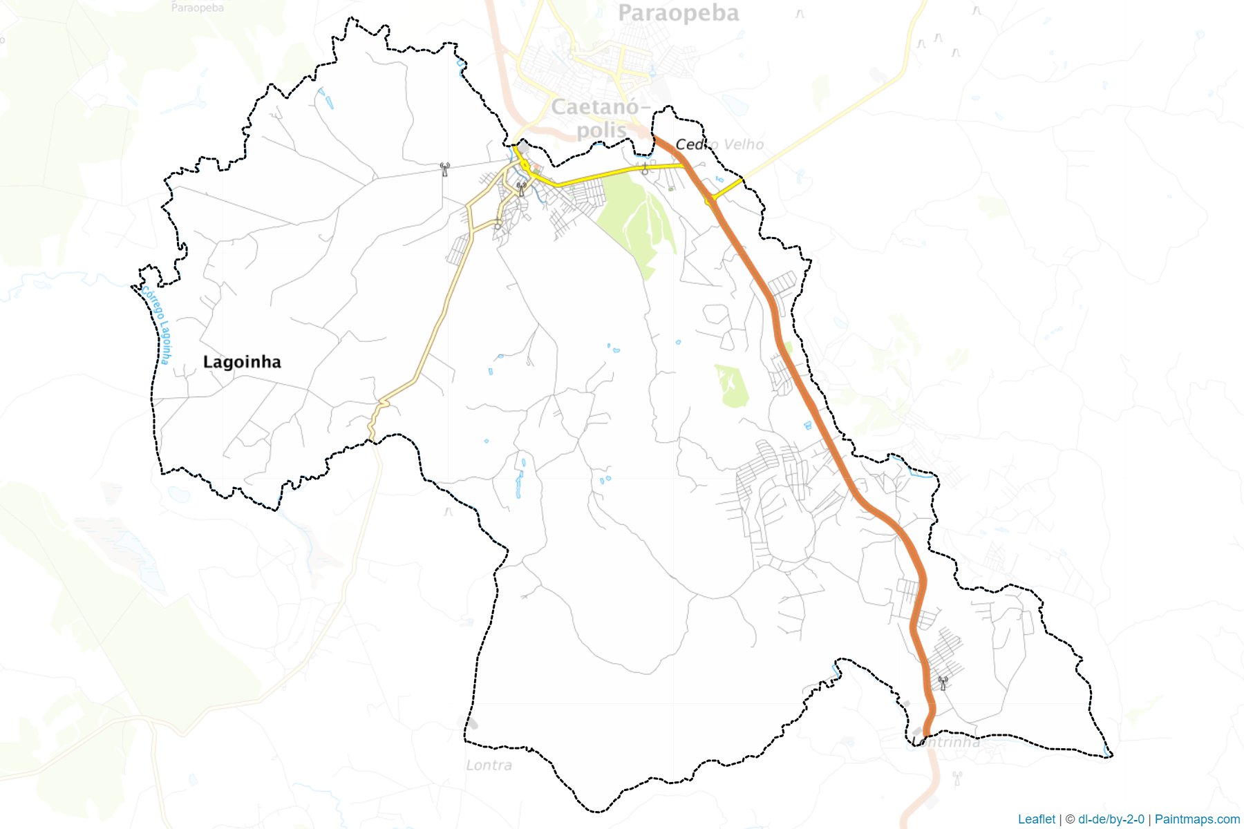 Caetanopolis (Minas Gerais) Haritası Örnekleri-1