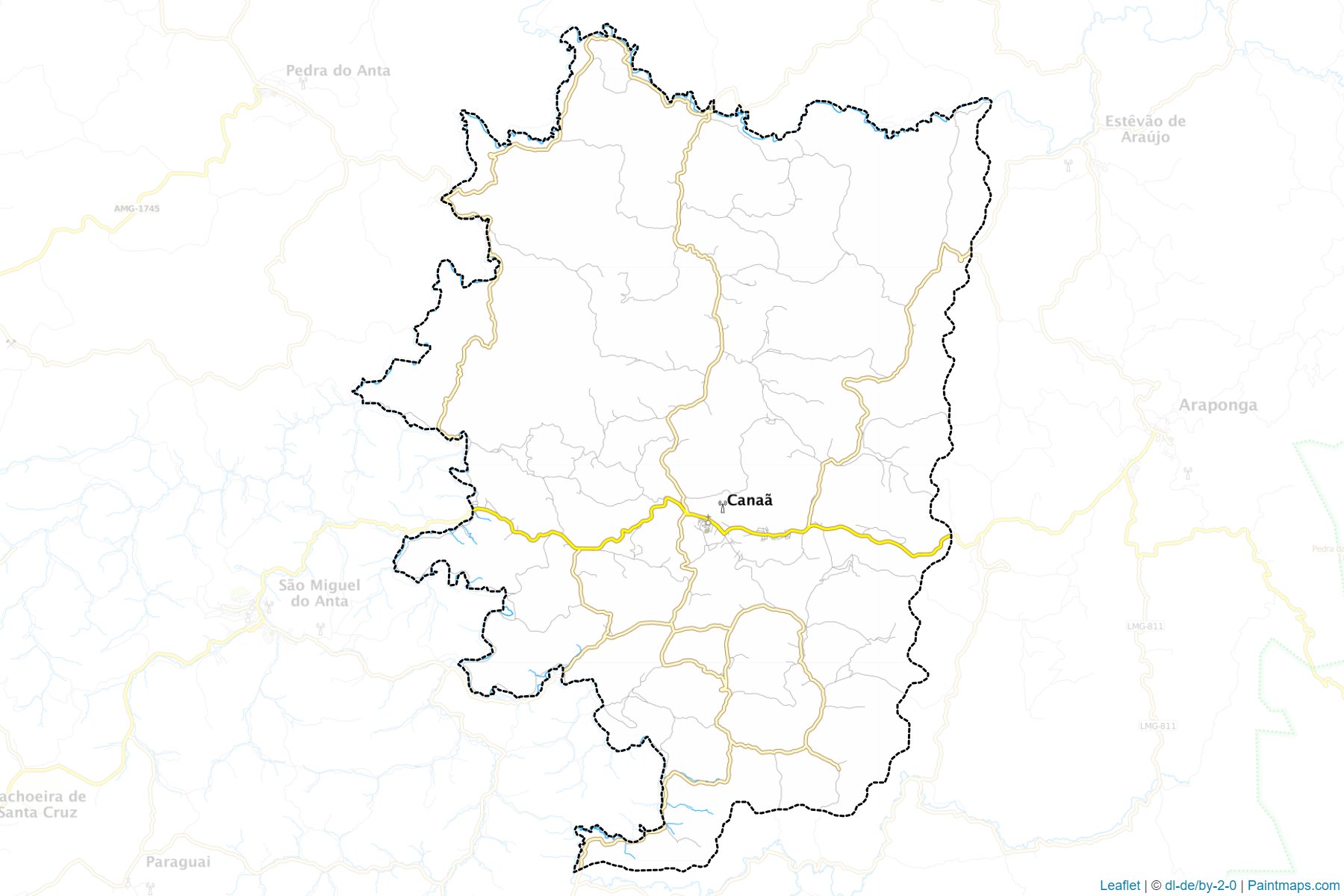 Muestras de recorte de mapas Canaa (Minas Gerais)-1