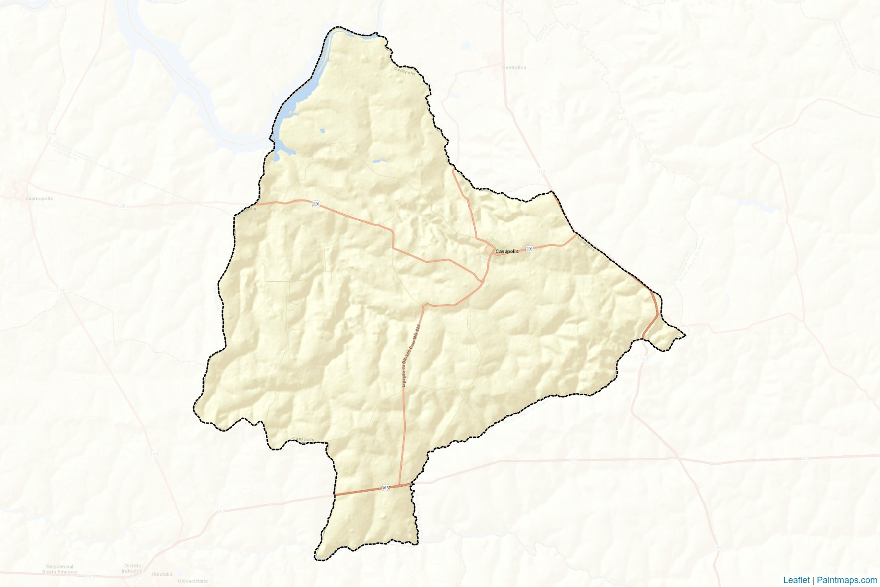 Canapolis (Minas Gerais) Map Cropping Samples-2