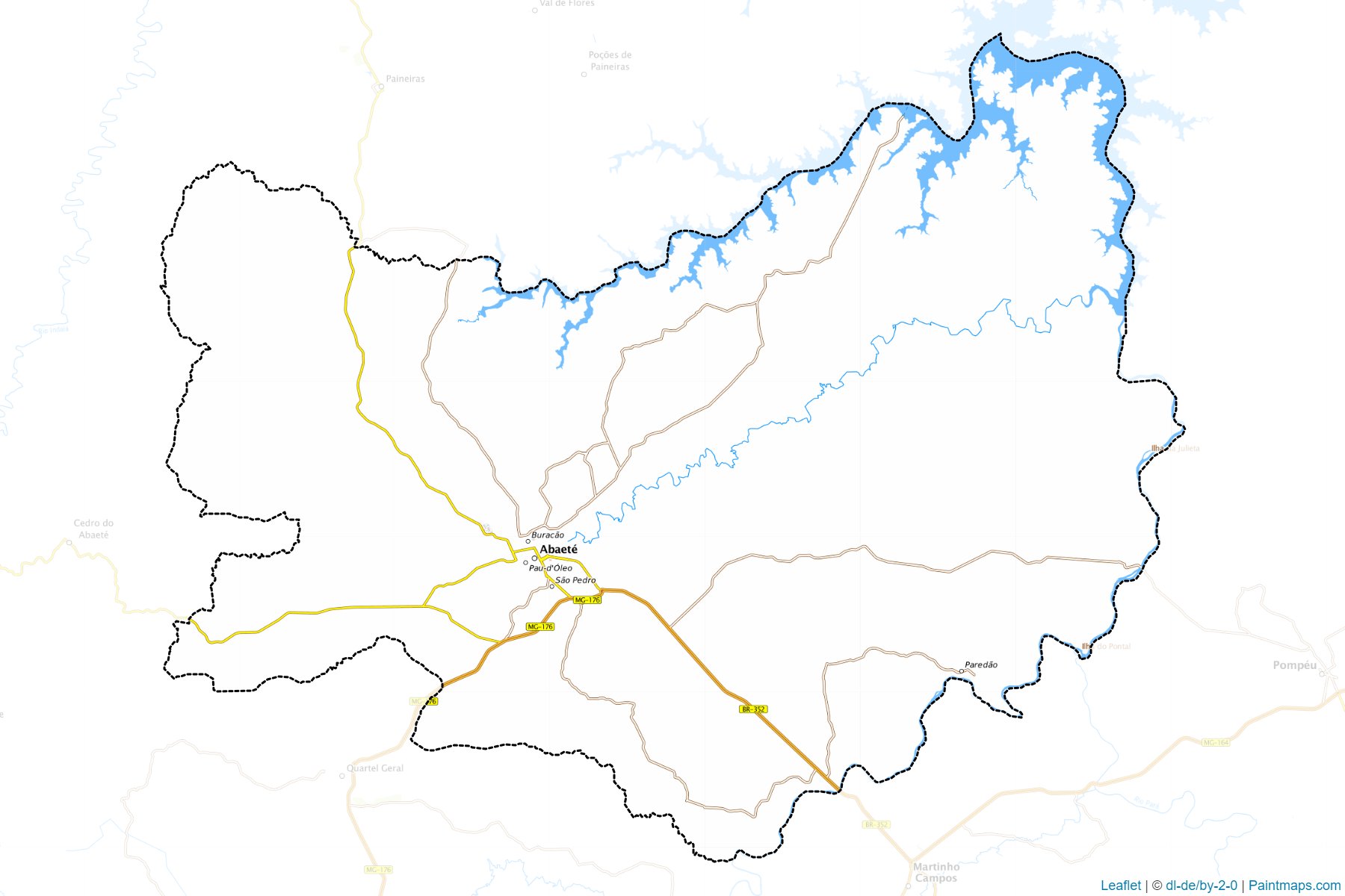 Abaete (Minas Gerais) Haritası Örnekleri-1