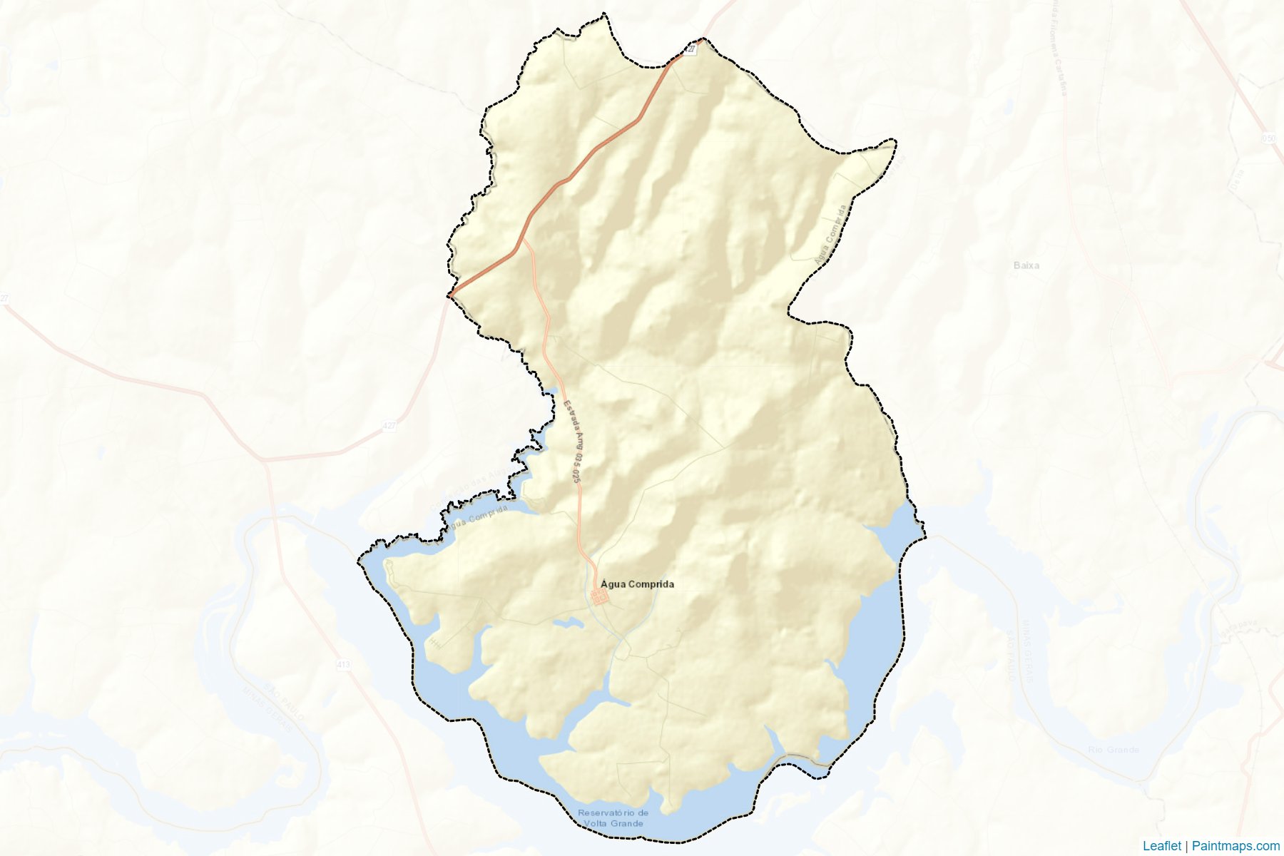 Muestras de recorte de mapas Agua Comprida (Minas Gerais)-2