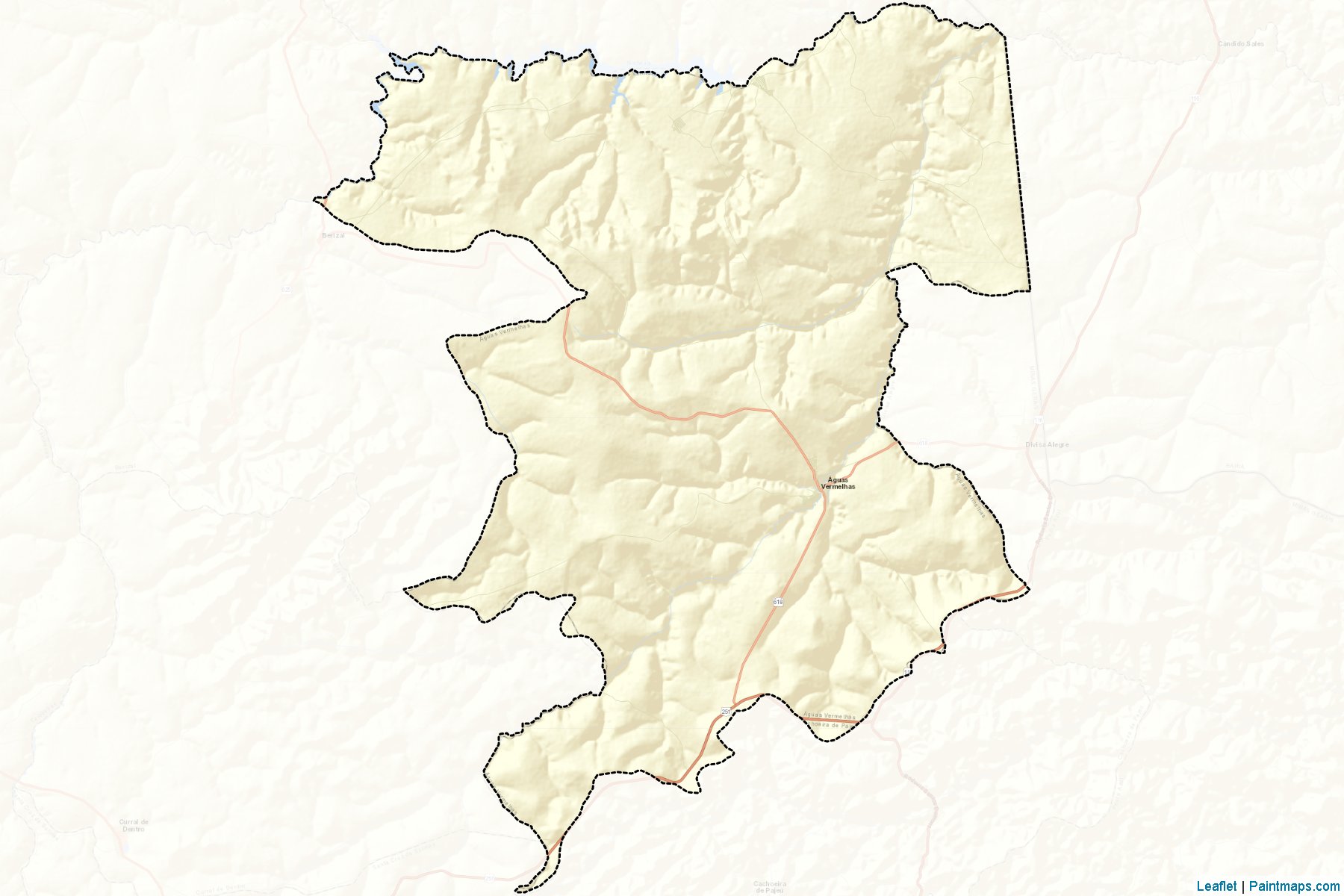 Aguas Vermelhas (Minas Gerais) Map Cropping Samples-2