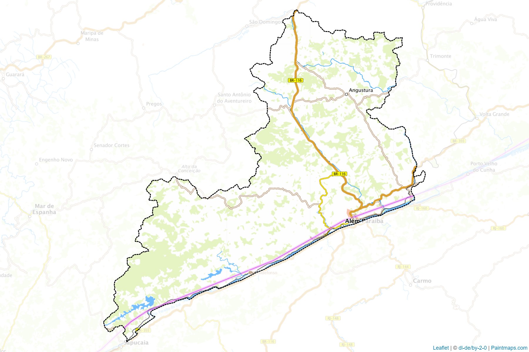 Alem Paraiba (Minas Gerais) Map Cropping Samples-1