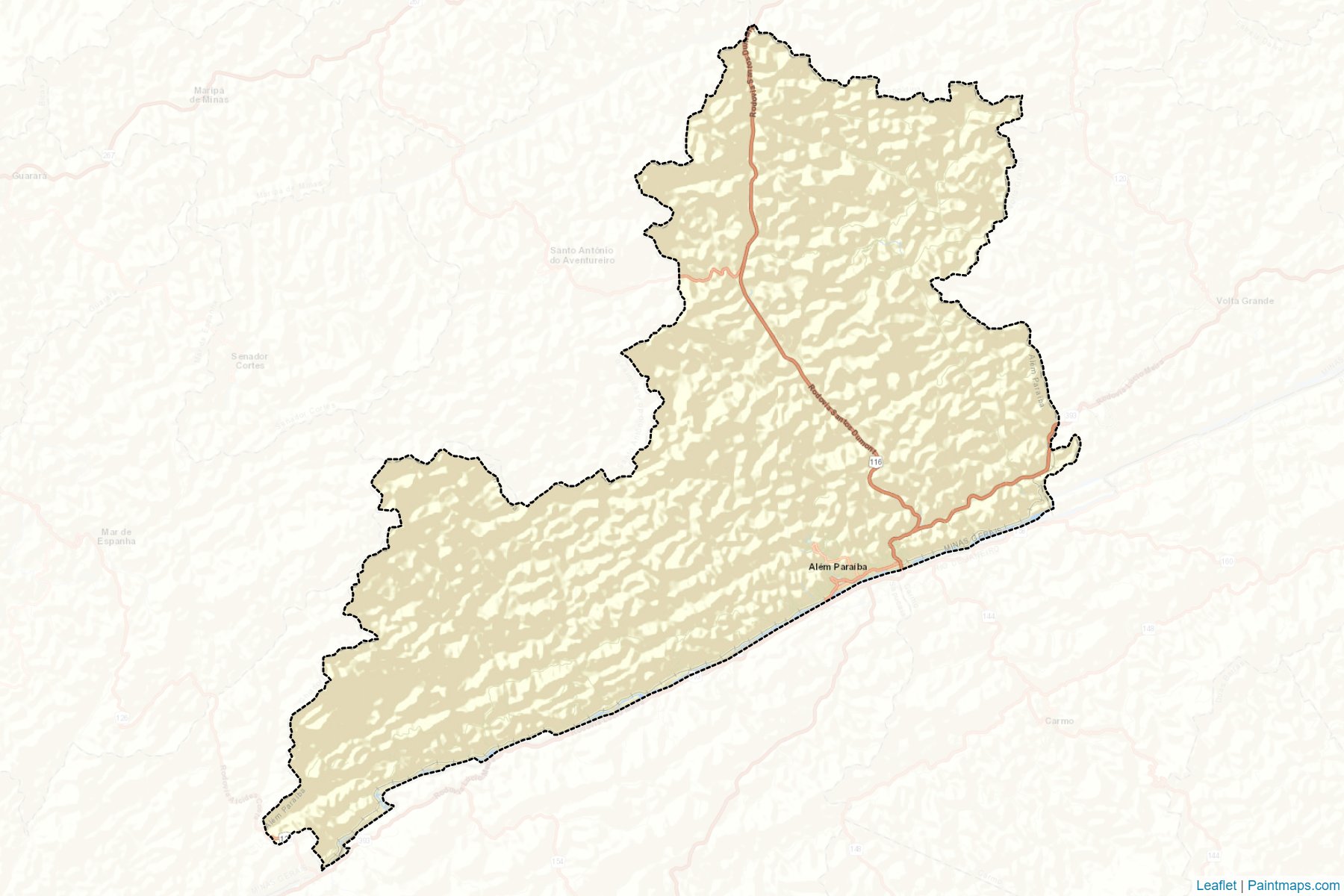 Alem Paraiba (Minas Gerais) Map Cropping Samples-2