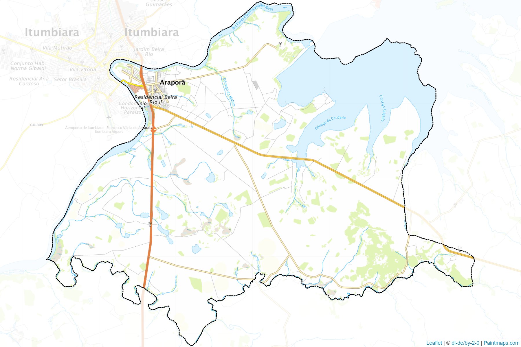 Muestras de recorte de mapas Arapora (Minas Gerais)-1