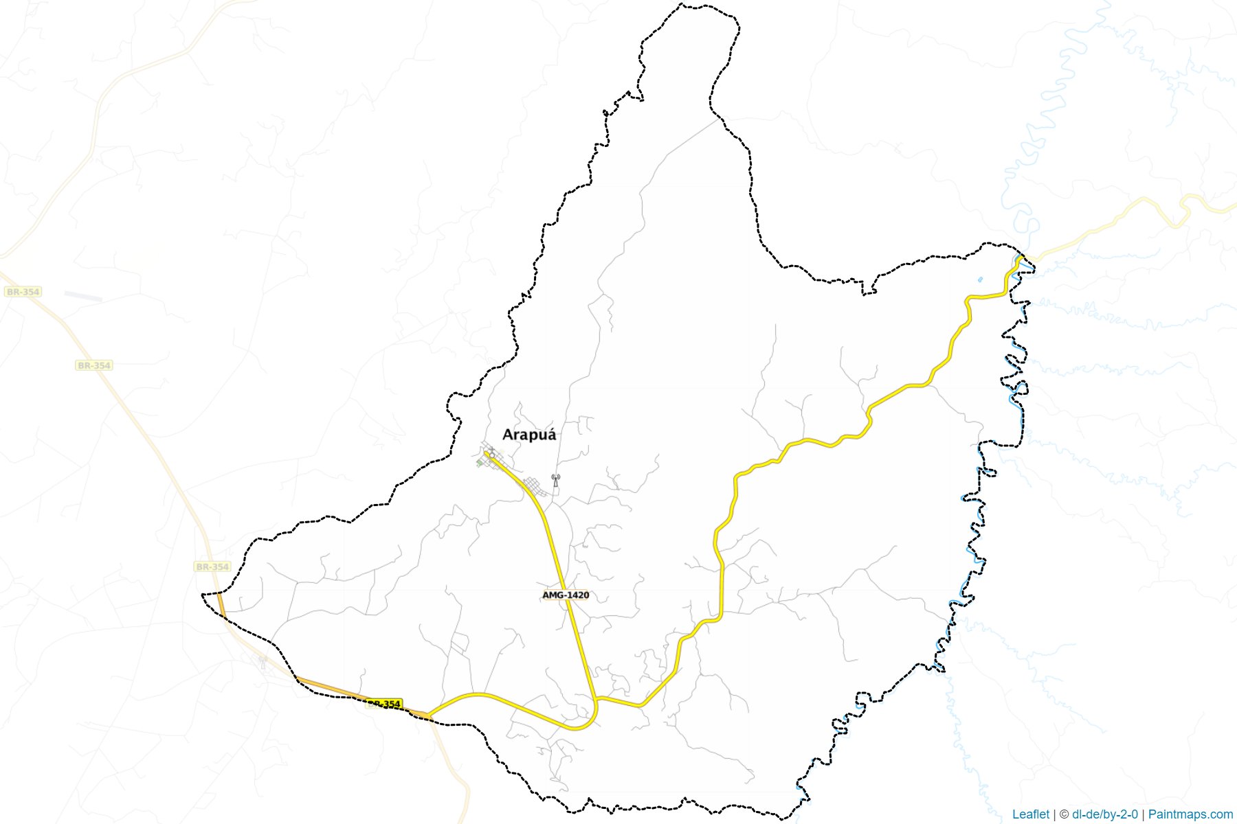 Muestras de recorte de mapas Arapua (Minas Gerais)-1