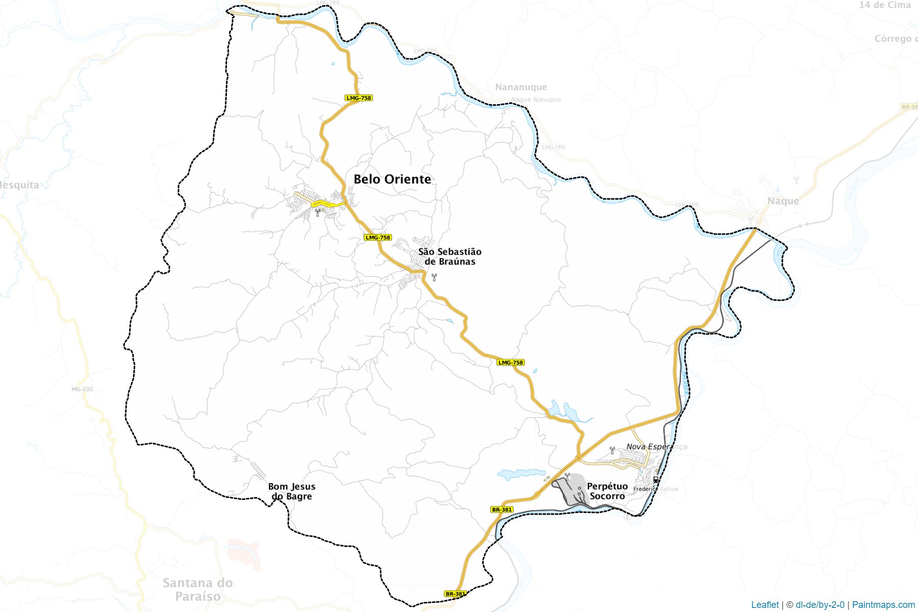 Belo Oriente (Minas Gerais) Map Cropping Samples-1