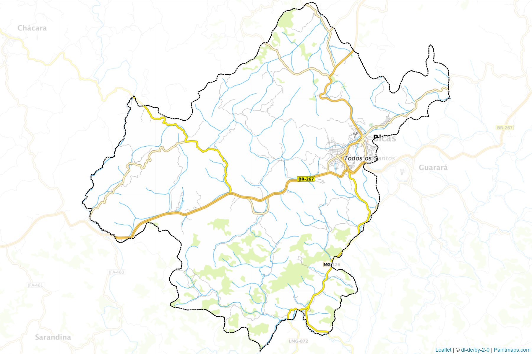 Muestras de recorte de mapas Bicas (Minas Gerais)-1