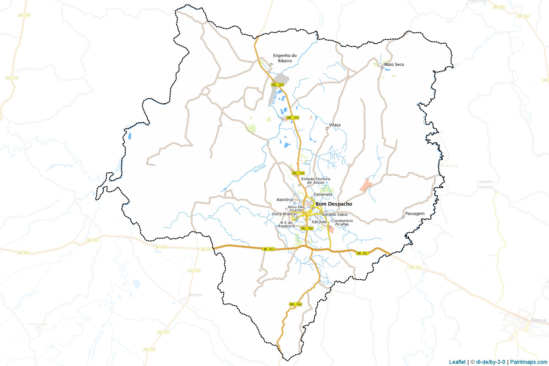 Bom Despacho (Minas Gerais) Map Cropping Samples-1