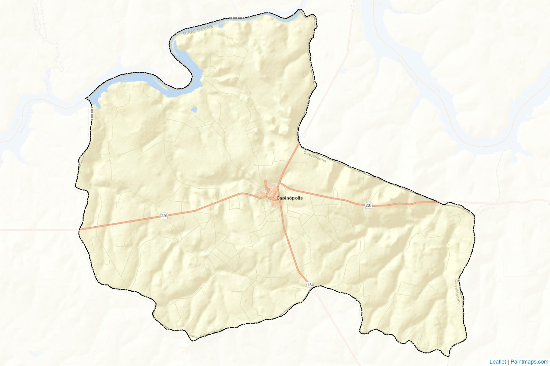 Muestras de recorte de mapas Capinopolis (Minas Gerais)-2