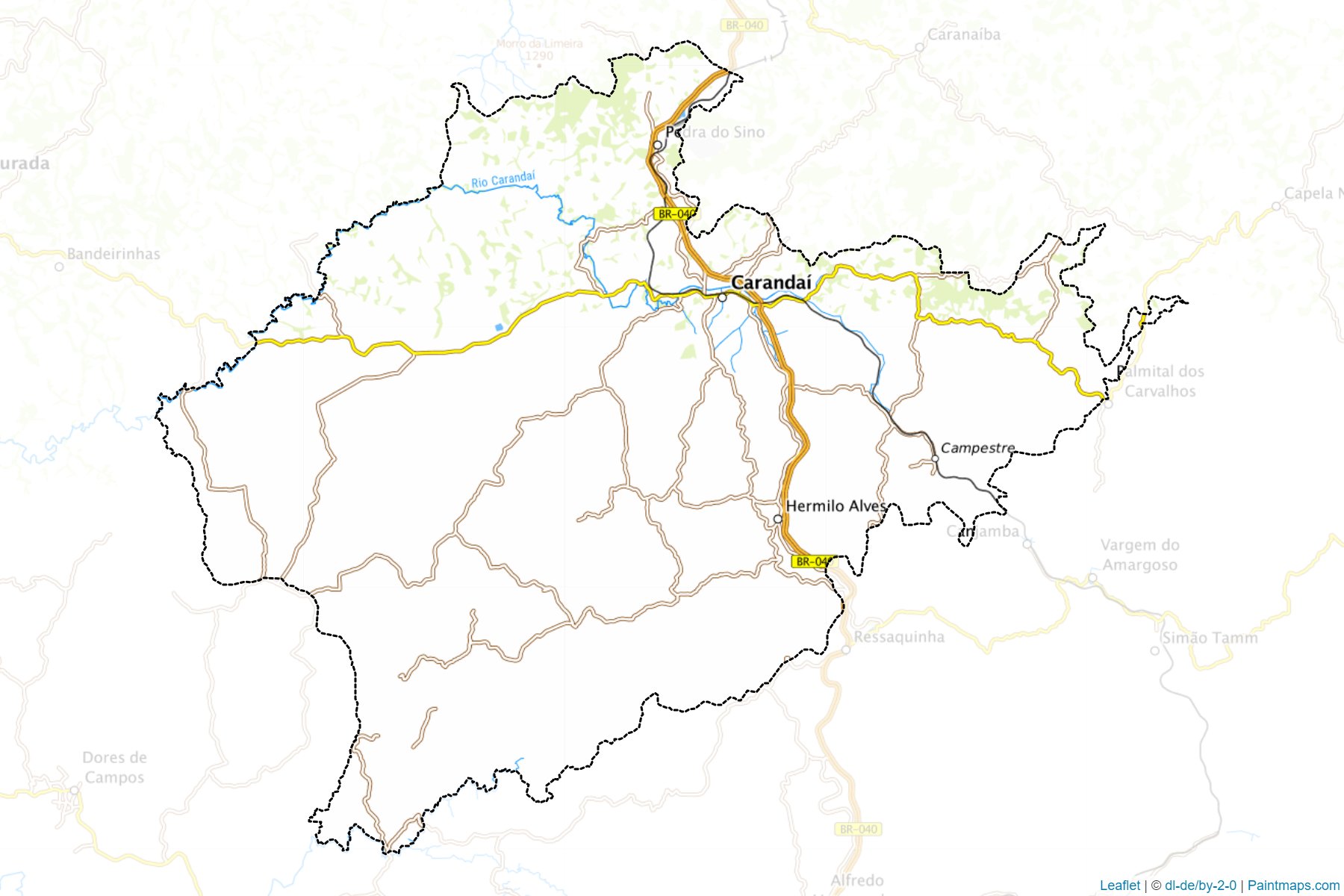 Carandai (Minas Gerais) Map Cropping Samples-1